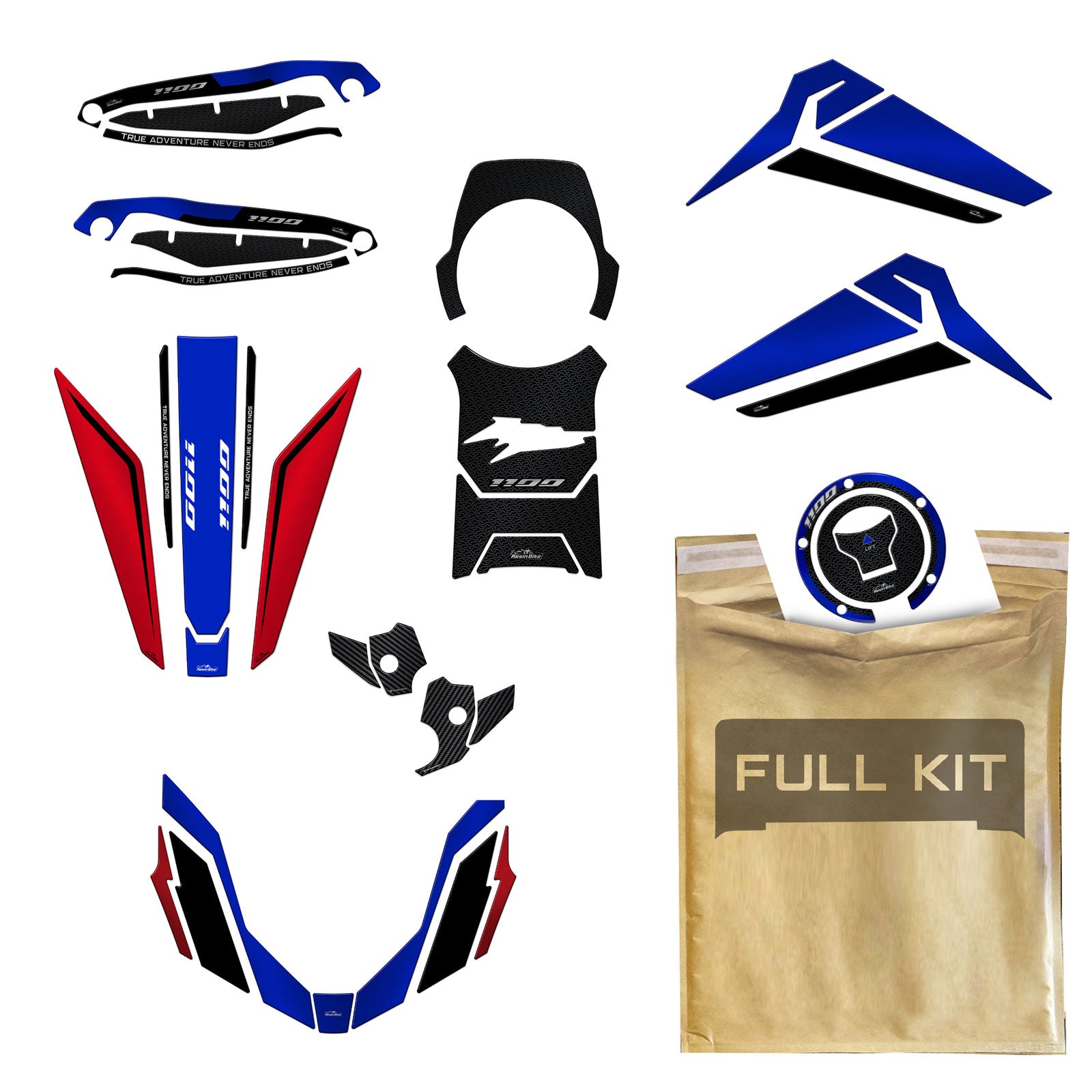 Resin Bike 3D Motorcycle Stickers - Tank Kit | Honda CRF 1000 L Africa Twin 2022>2023 - Pyramid Motorcycle Accessories