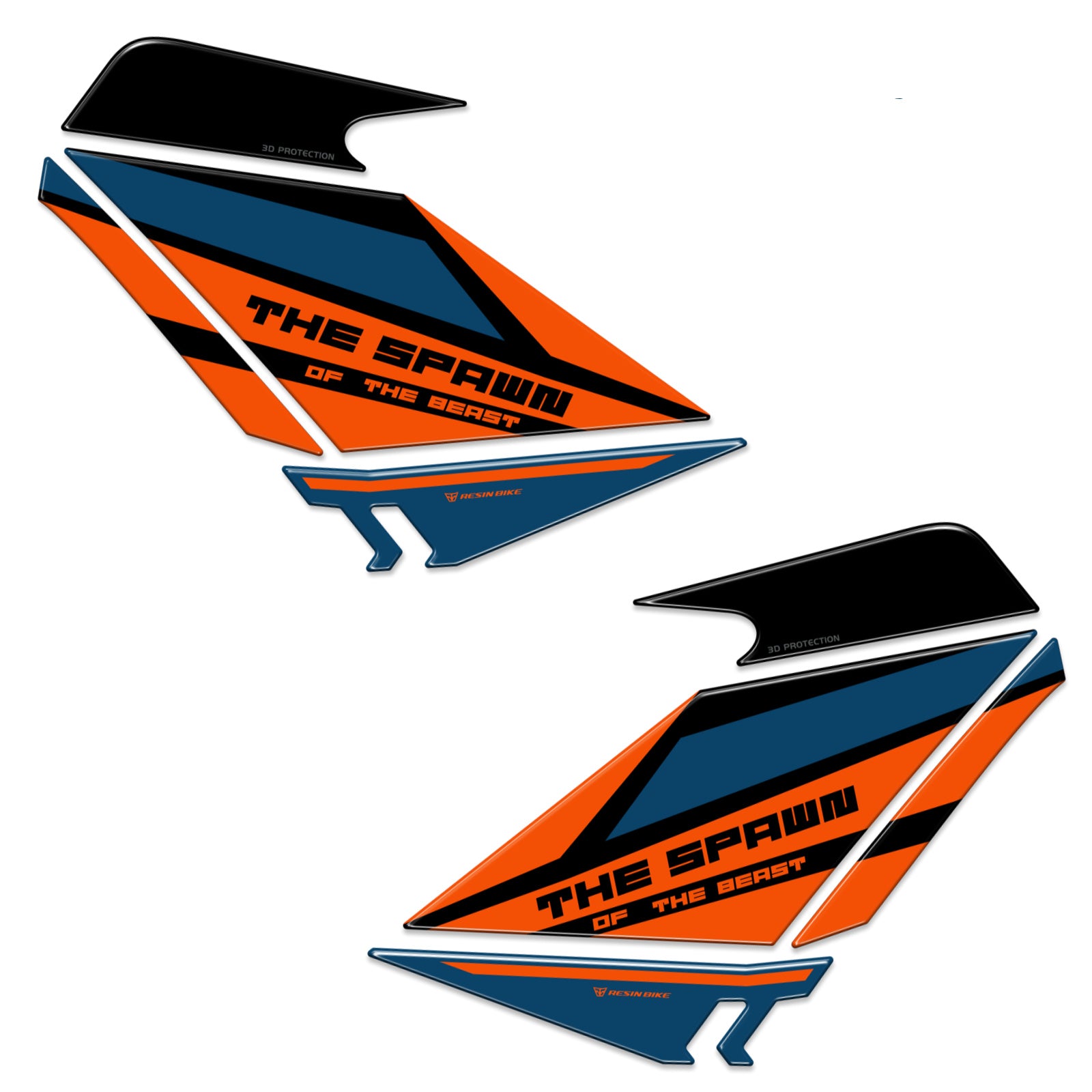 Resin Bike 3D Motorcycle Stickers - Tank Sides | KTM 125 Duke 2024>2025 - Pyramid Motorcycle Accessories