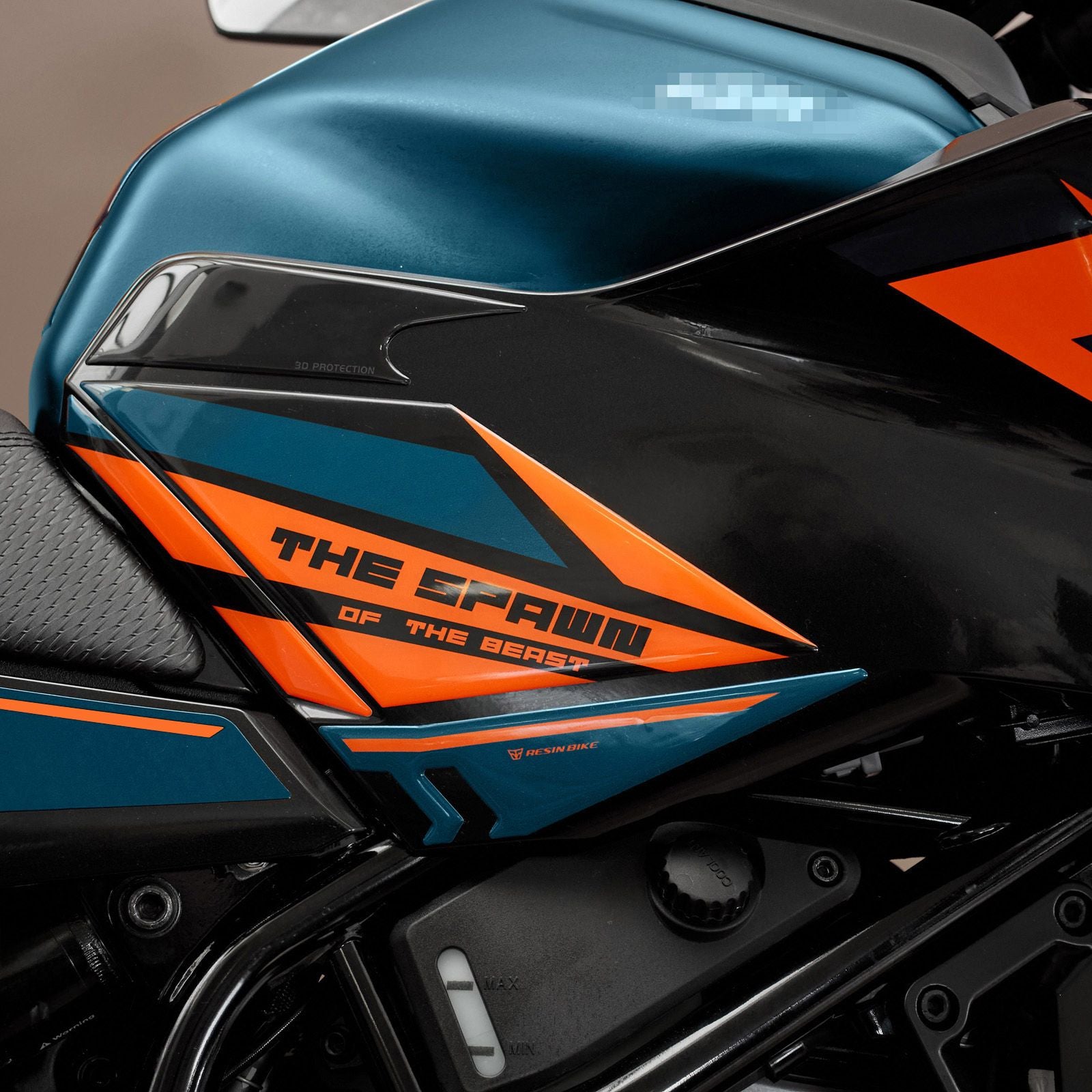 Resin Bike 3D Motorcycle Stickers - Tank Sides | KTM 125 Duke 2024>2025 - Pyramid Motorcycle Accessories