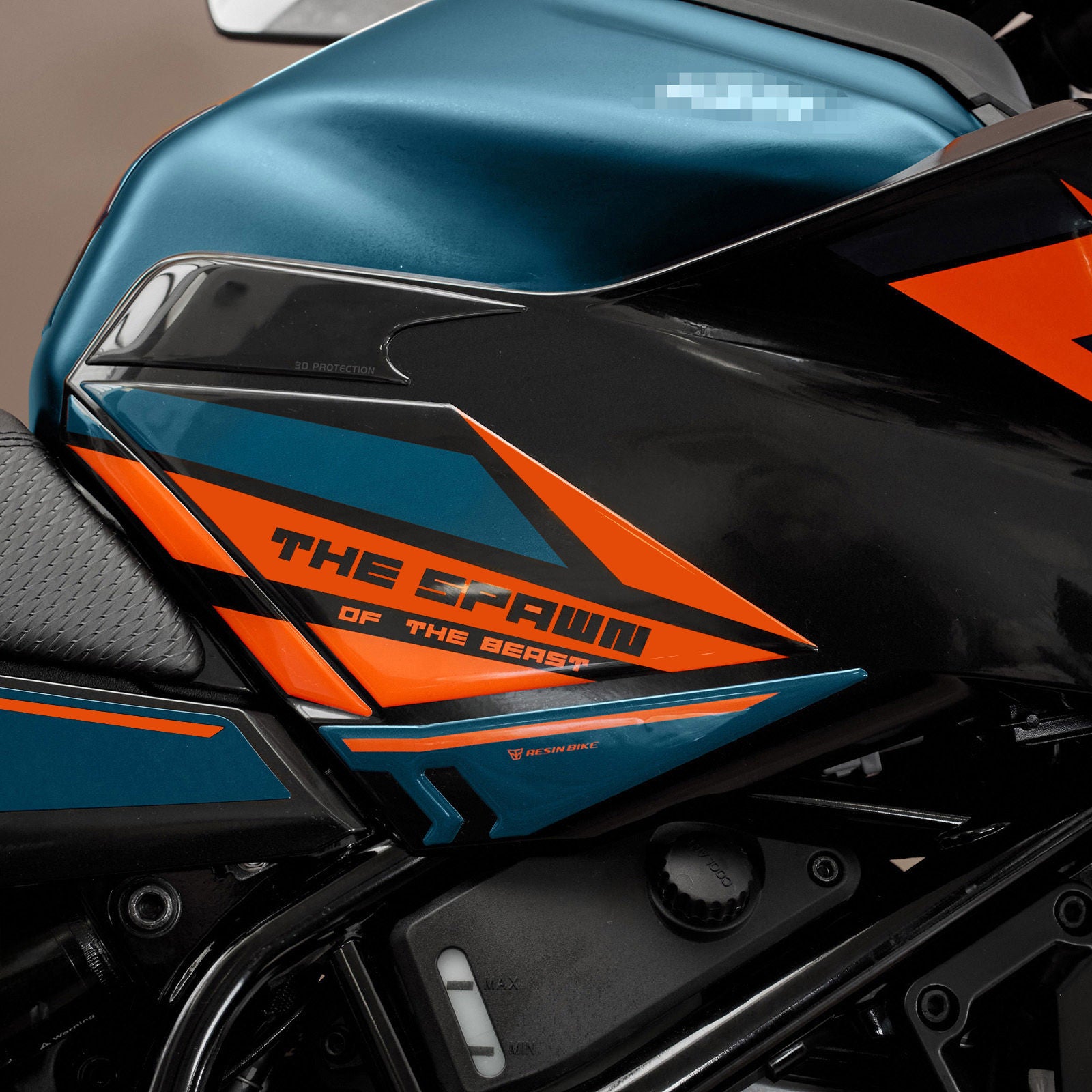 Resin Bike 3D Motorcycle Stickers - Full Kit | KTM 125 Duke 2024>2026 - Pyramid Motorcycle Accessories