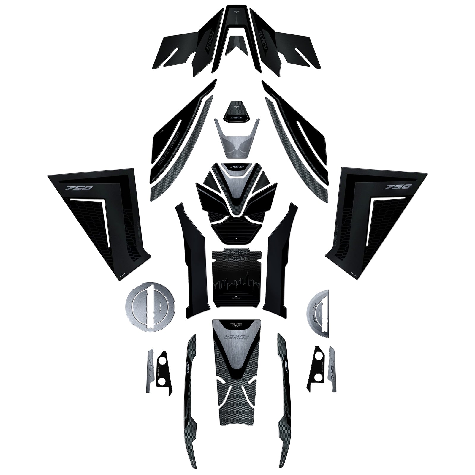 Resin Bike 3D Motorcycle Stickers - Full Kit | Honda Forza 750 2021>2024 - Pyramid Motorcycle Accessories