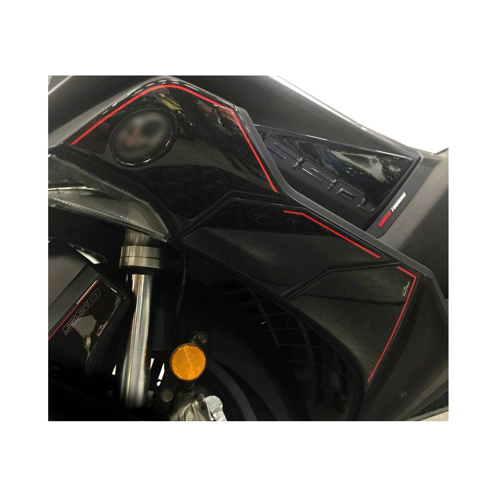 Resin Bike 3D Motorcycle Stickers - Footboard | Kymco AK 550 2017>2026 - Pyramid Motorcycle Accessories