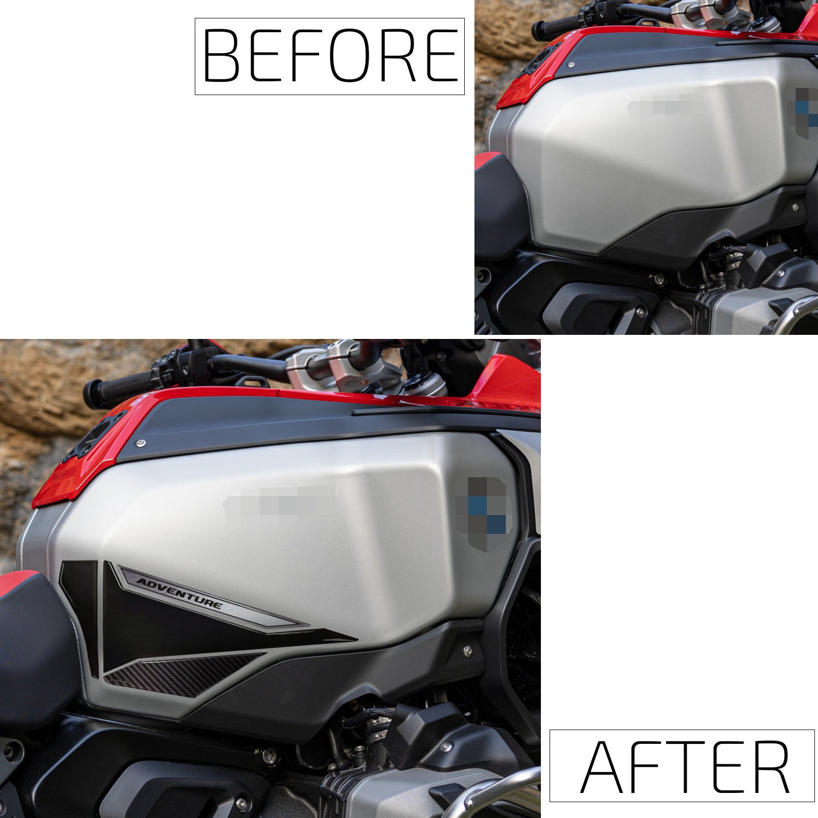 Resin Bike 3D Motorcycle Stickers - Tank Sides | BMW R 1300 GS Adventure 2025>2026 RB-1000748600004 - Pyramid Motorcycle Accessories