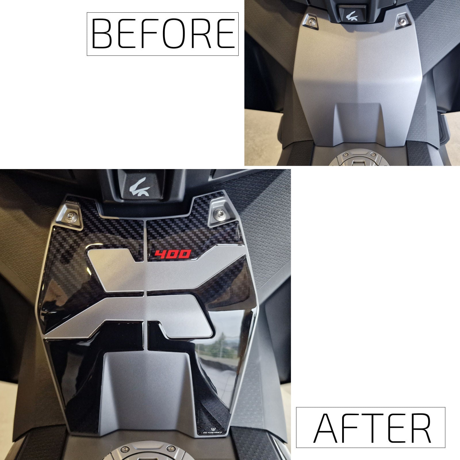 Resin Bike 3D Motorcycle Stickers - Footboard | BMW C 400 X 2020>2026 - Pyramid Motorcycle Accessories