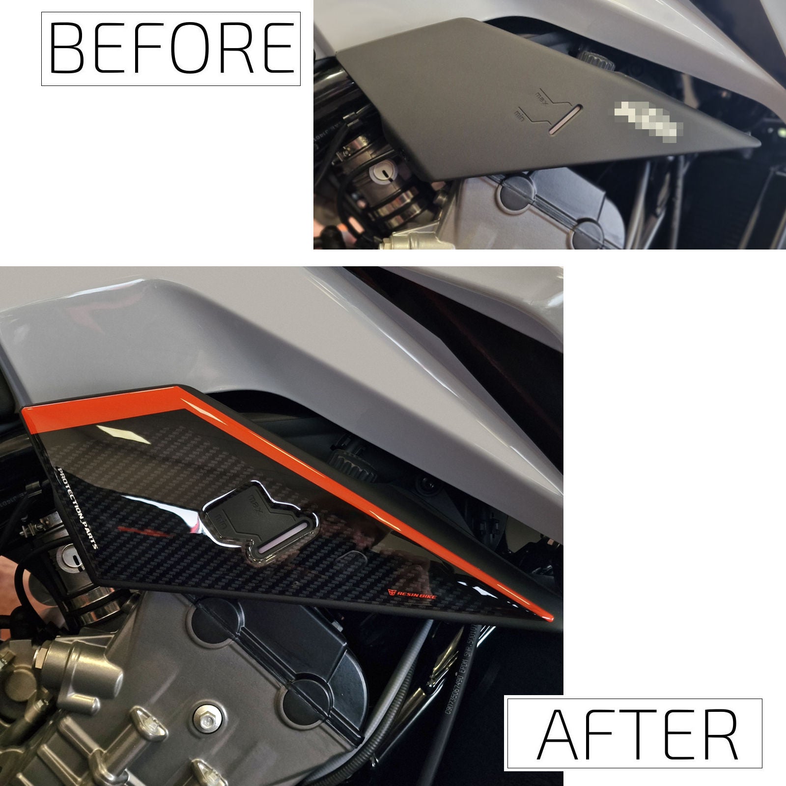 Resin Bike 3D Motorcycle Stickers - Side Panels | KTM 790 / 890 Duke 2022>2026 - Pyramid Motorcycle Accessories