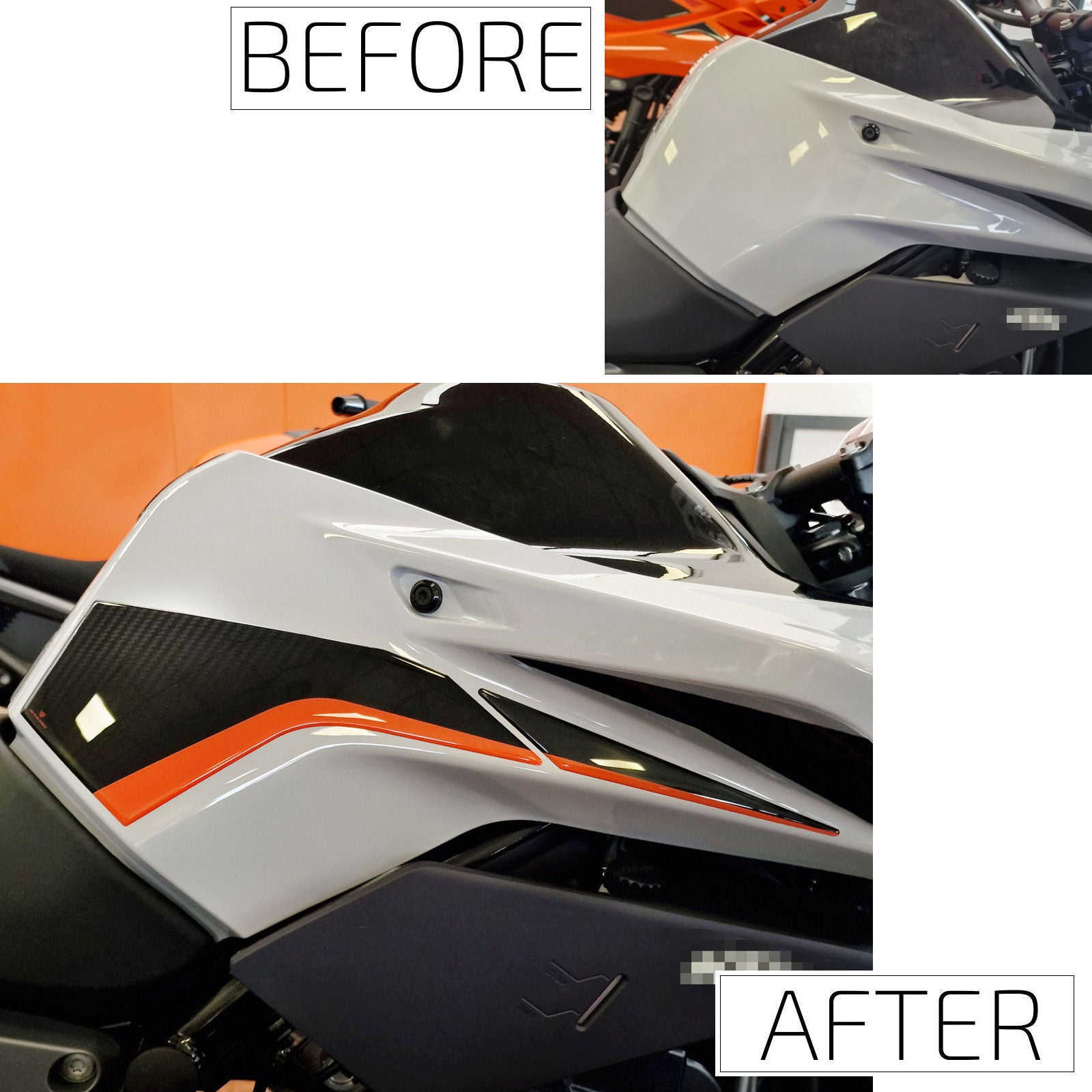 Resin Bike 3D Motorcycle Stickers - Tank Sides | KTM 790 / 890 Duke 2022>2026 RB-1000750700006 - Pyramid Motorcycle Accessories
