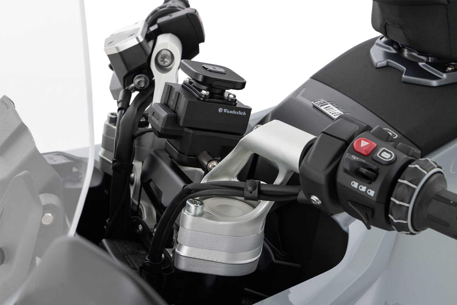 Wunderlich Handlebar Riser Ergo 15mm | Silver | BMW R 1300 RS 2025>Current - Pyramid Motorcycle Accessories