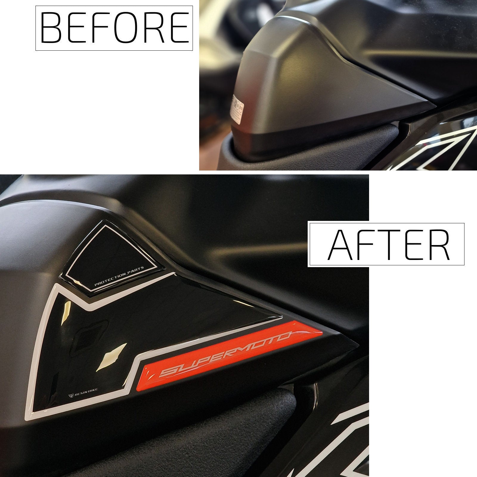 Resin Bike 3D Motorcycle Stickers - Tank Sides | KTM 890 SMT 2023>2026 - Pyramid Motorcycle Accessories