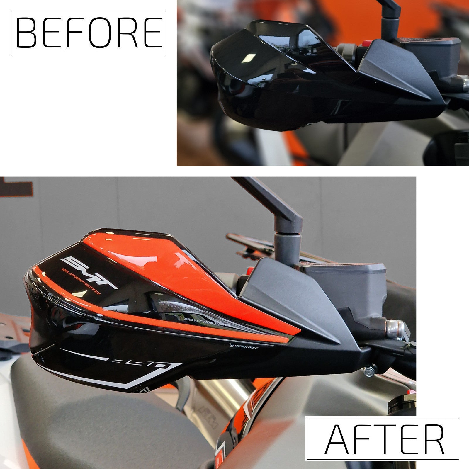 Resin Bike 3D Motorcycle Stickers - Handguards | KTM 890 SMT 2017>2020 - Pyramid Motorcycle Accessories