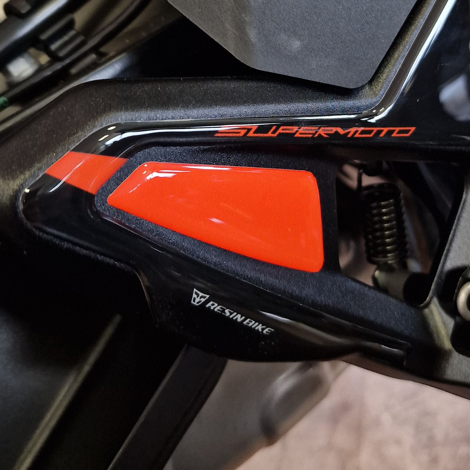 Resin Bike 3D Motorcycle Stickers - Heel Pads | KTM 890 SMT 2023>2026 - Pyramid Motorcycle Accessories