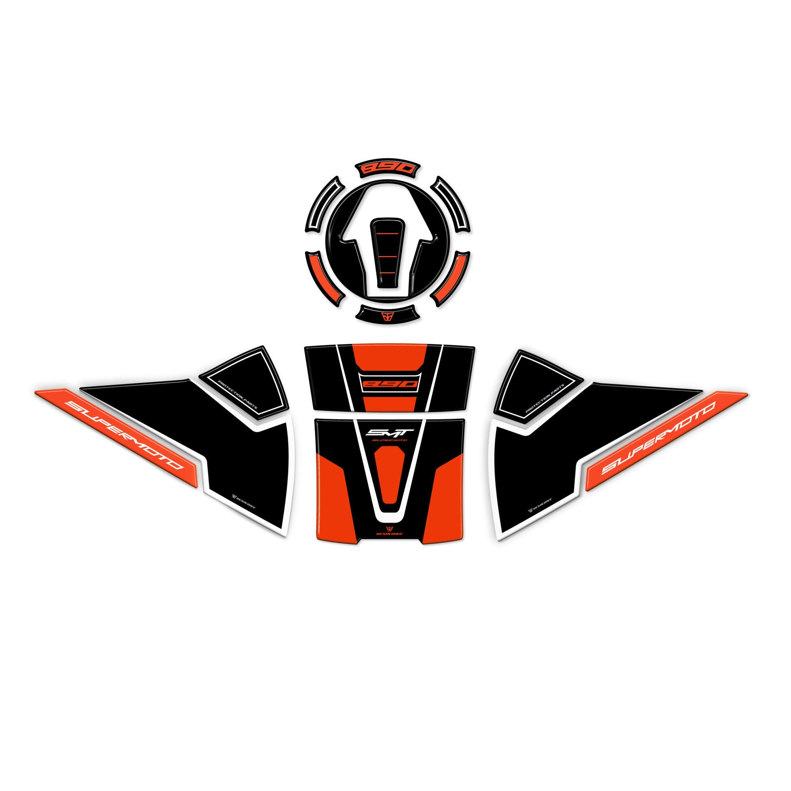 Resin Bike 3D Motorcycle Stickers - Basic Kit | KTM 890 SMT 2023>2026 - Pyramid Motorcycle Accessories