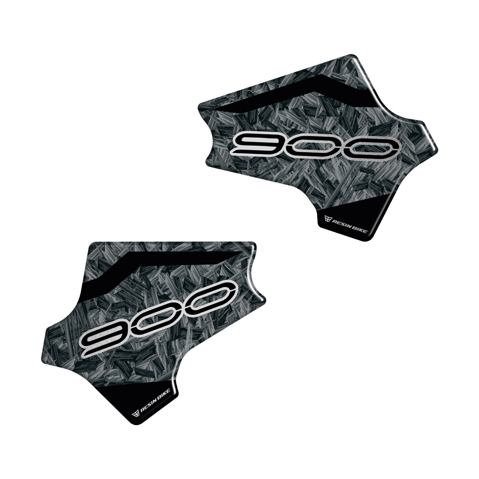 Resin Bike 3D Motorcycle Stickers - Heel Pads | Kawasaki Z 900 2018>2024 - Pyramid Motorcycle Accessories