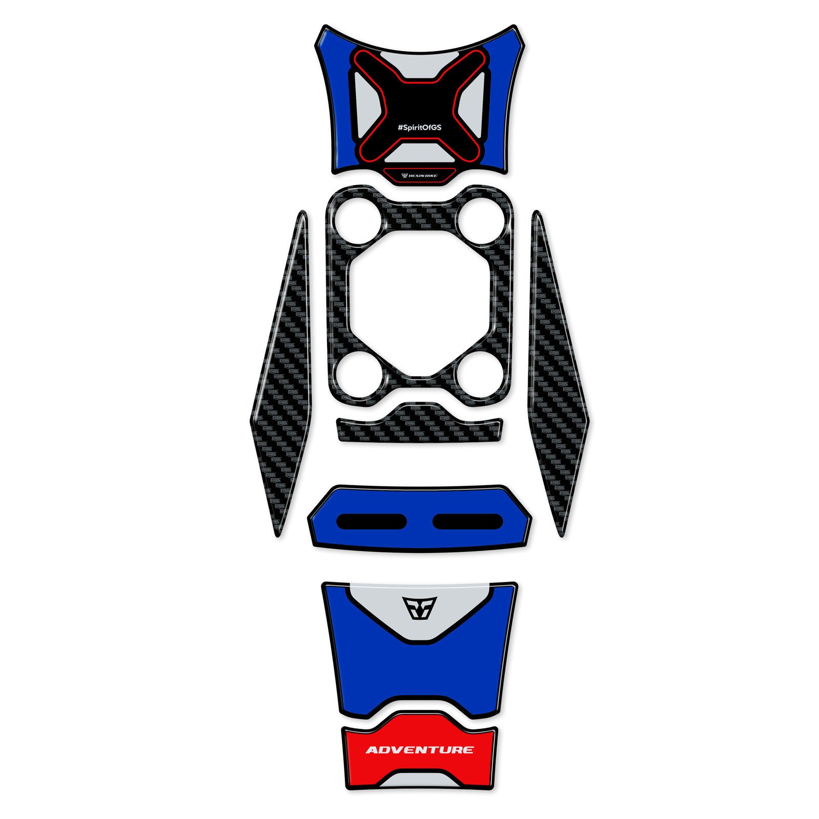 Resin Bike 3D Motorcycle Stickers - Tank Pad | BMW R 1300 GS Adventure 2025>2026 RB-1000754500008 - Pyramid Motorcycle Accessories