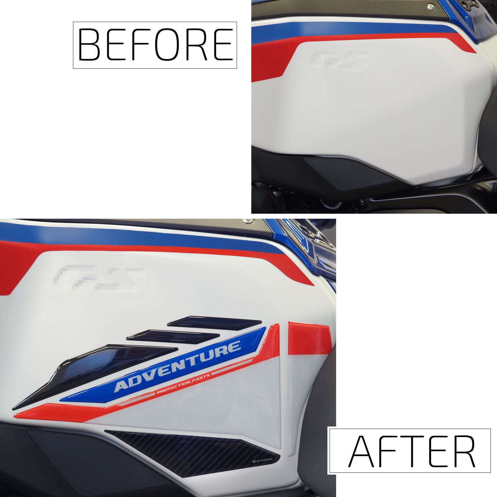 Resin Bike 3D Motorcycle Stickers - Tank Sides | BMW R 1300 GS Adventure 2025>Current - Pyramid Motorcycle Accessories