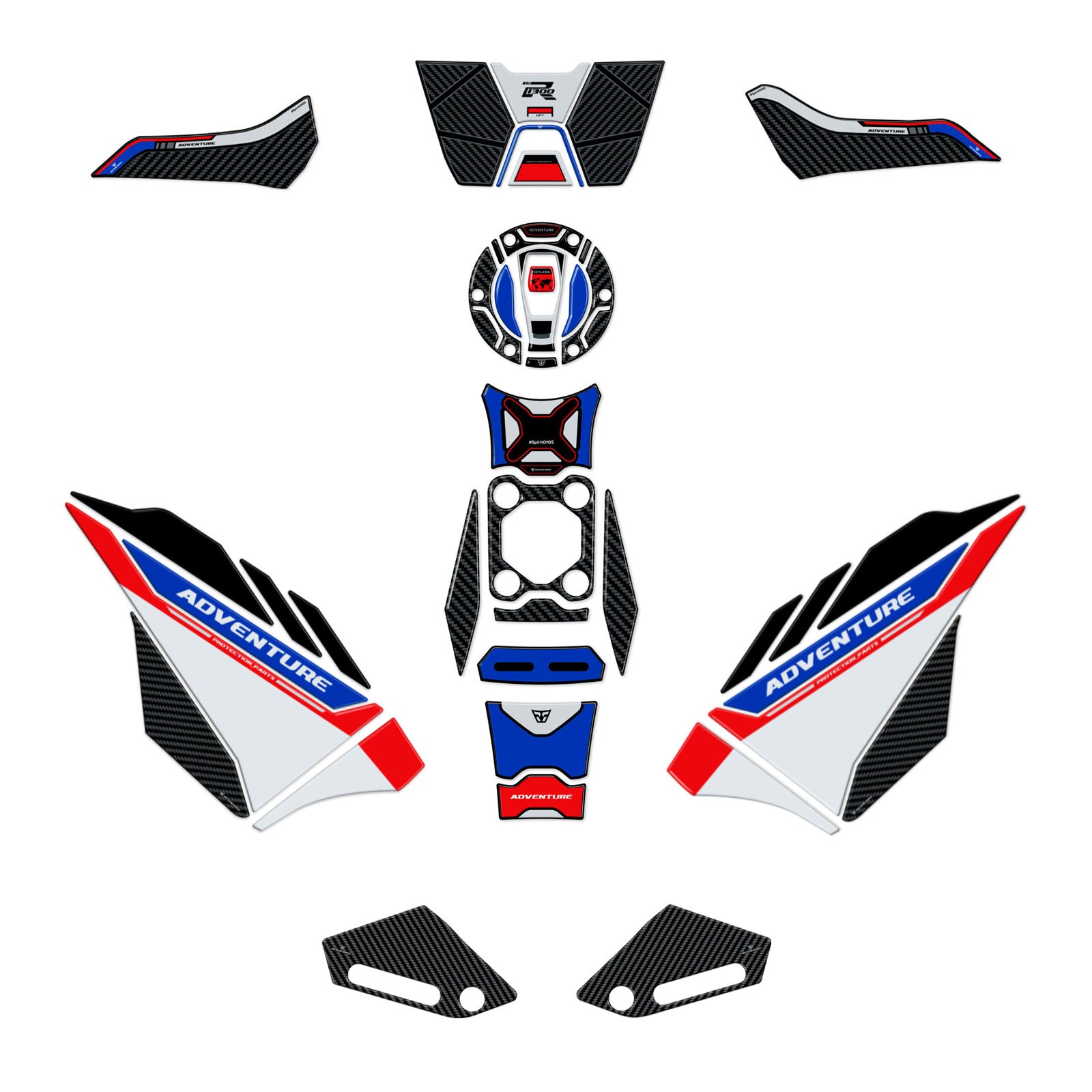 Resin Bike 3D Motorcycle Stickers - Full Kit | BMW R 1300 GS Adventure 2025>2026 RB-1000755400000 - Pyramid Motorcycle Accessories