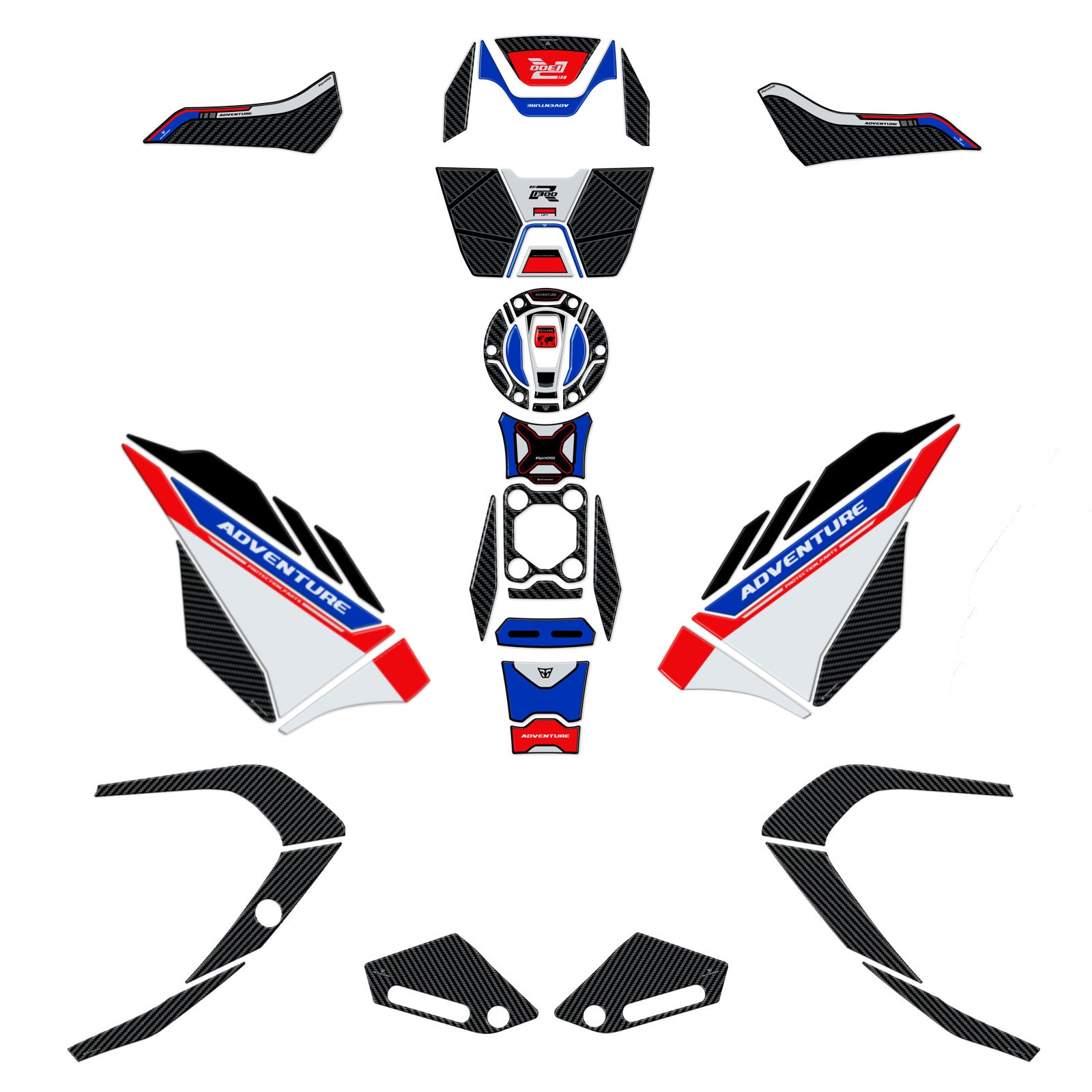 Resin Bike 3D Motorcycle Stickers - Full Kit | BMW R 1300 GS Adventure 2025>2026 RB-1000755500007 - Pyramid Motorcycle Accessories