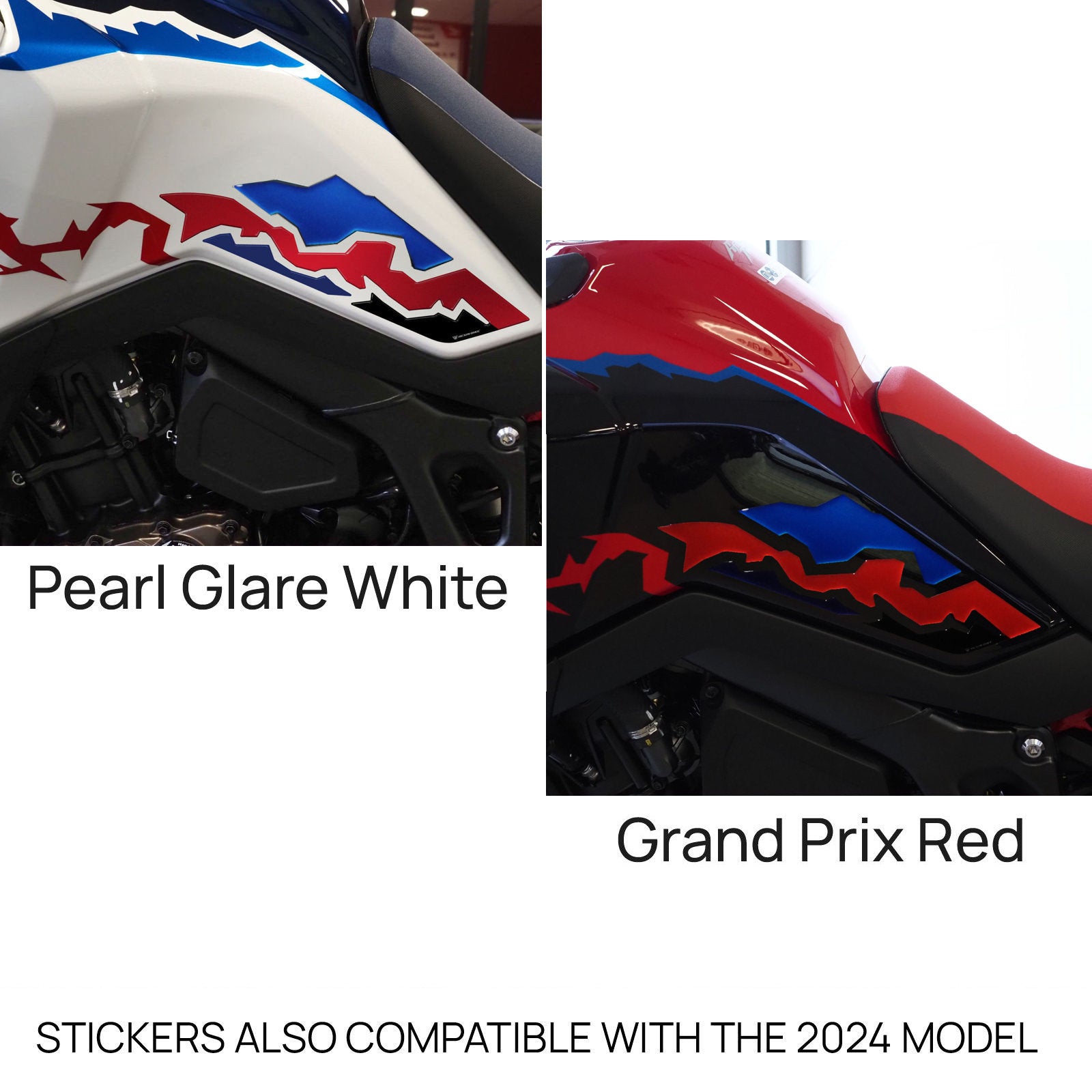 Resin Bike 3D Motorcycle Stickers - Tank Sides | Honda CRF 1100 L Africa Twin 2024>2026 - Pyramid Motorcycle Accessories