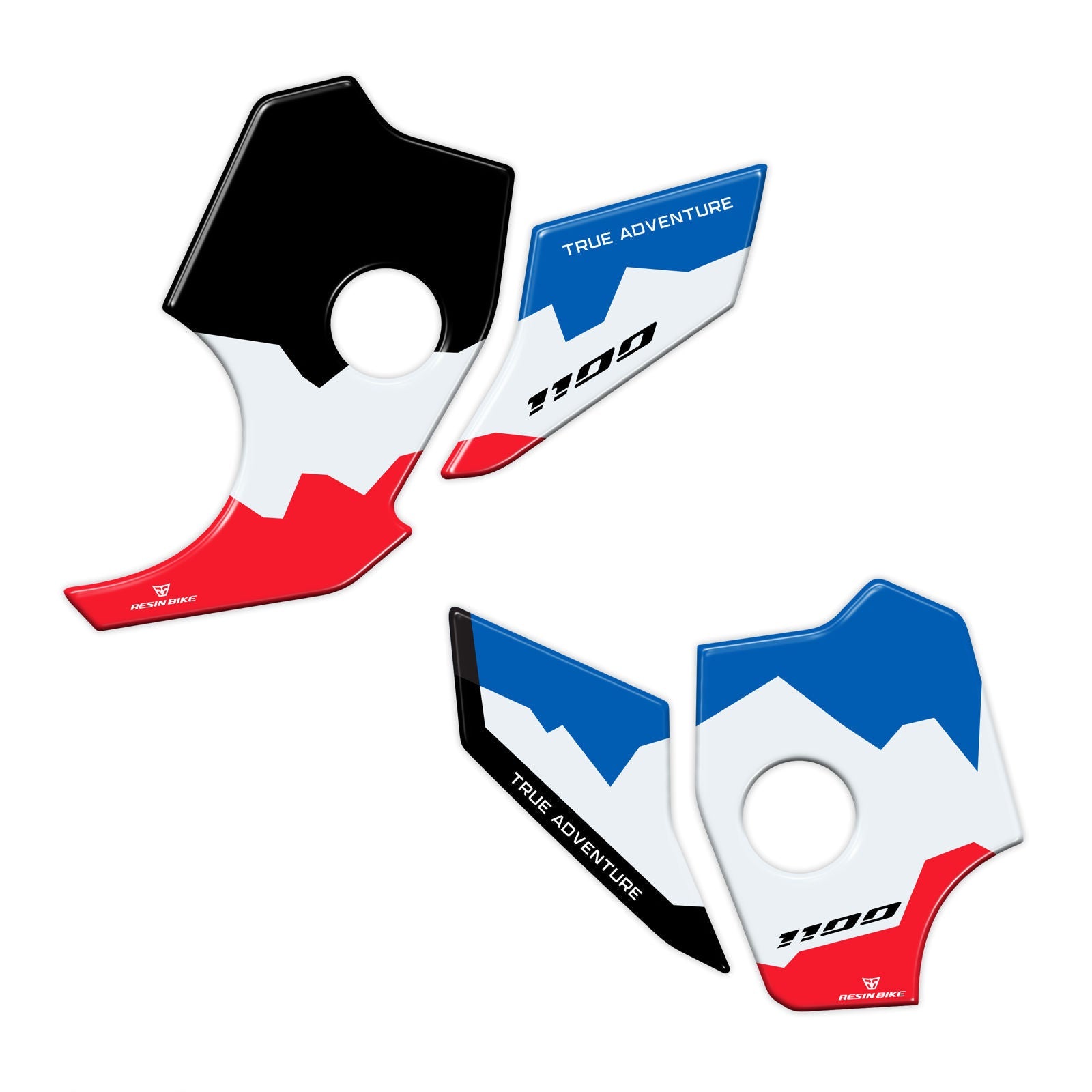 Resin Bike 3D Motorcycle Stickers - Heel Pads | Honda CRF 1100 L Africa Twin 2024>2025 - Pyramid Motorcycle Accessories