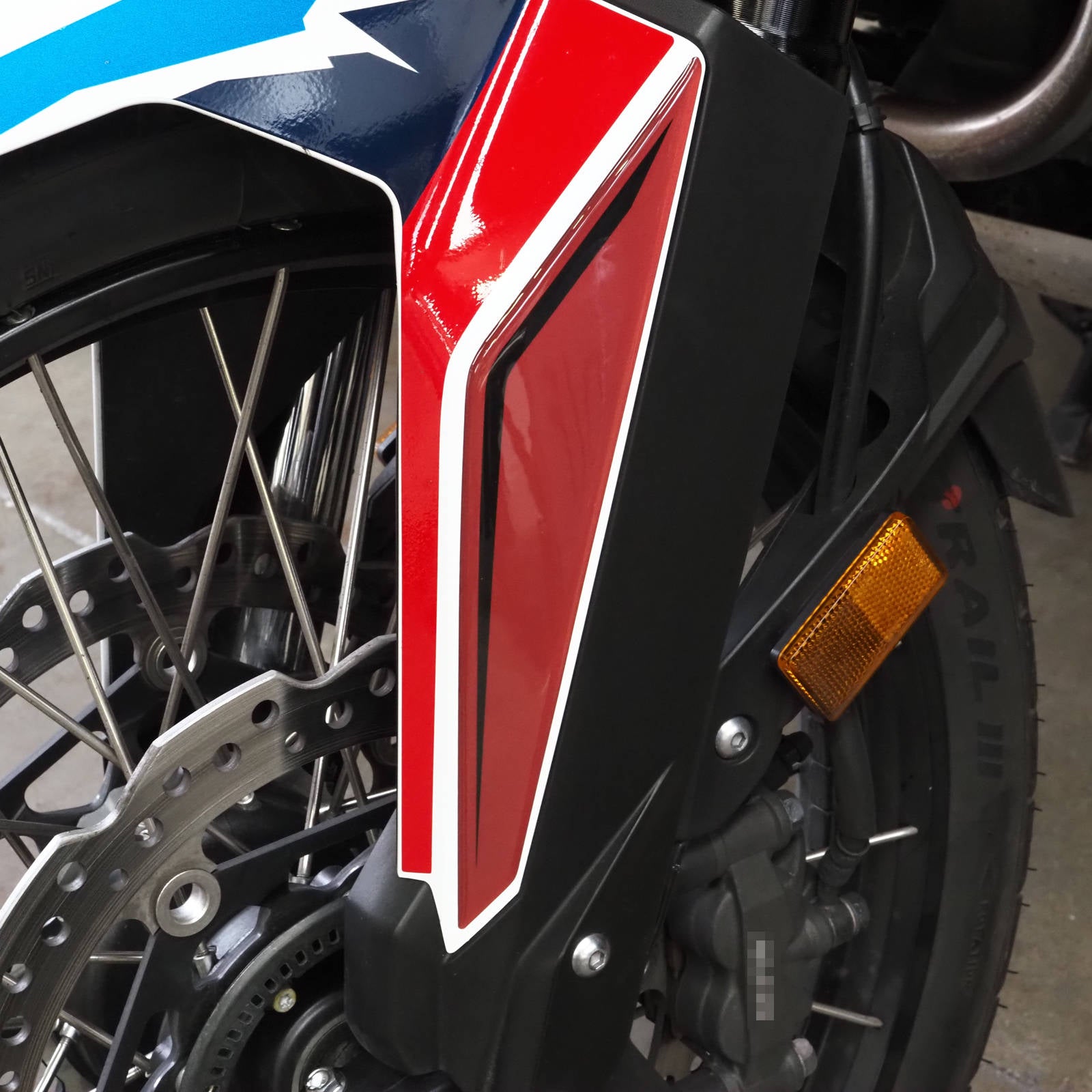 Resin Bike 3D Motorcycle Stickers - Front Fender | Honda CRF 1100 L Africa Twin 2022>2025 - Pyramid Motorcycle Accessories
