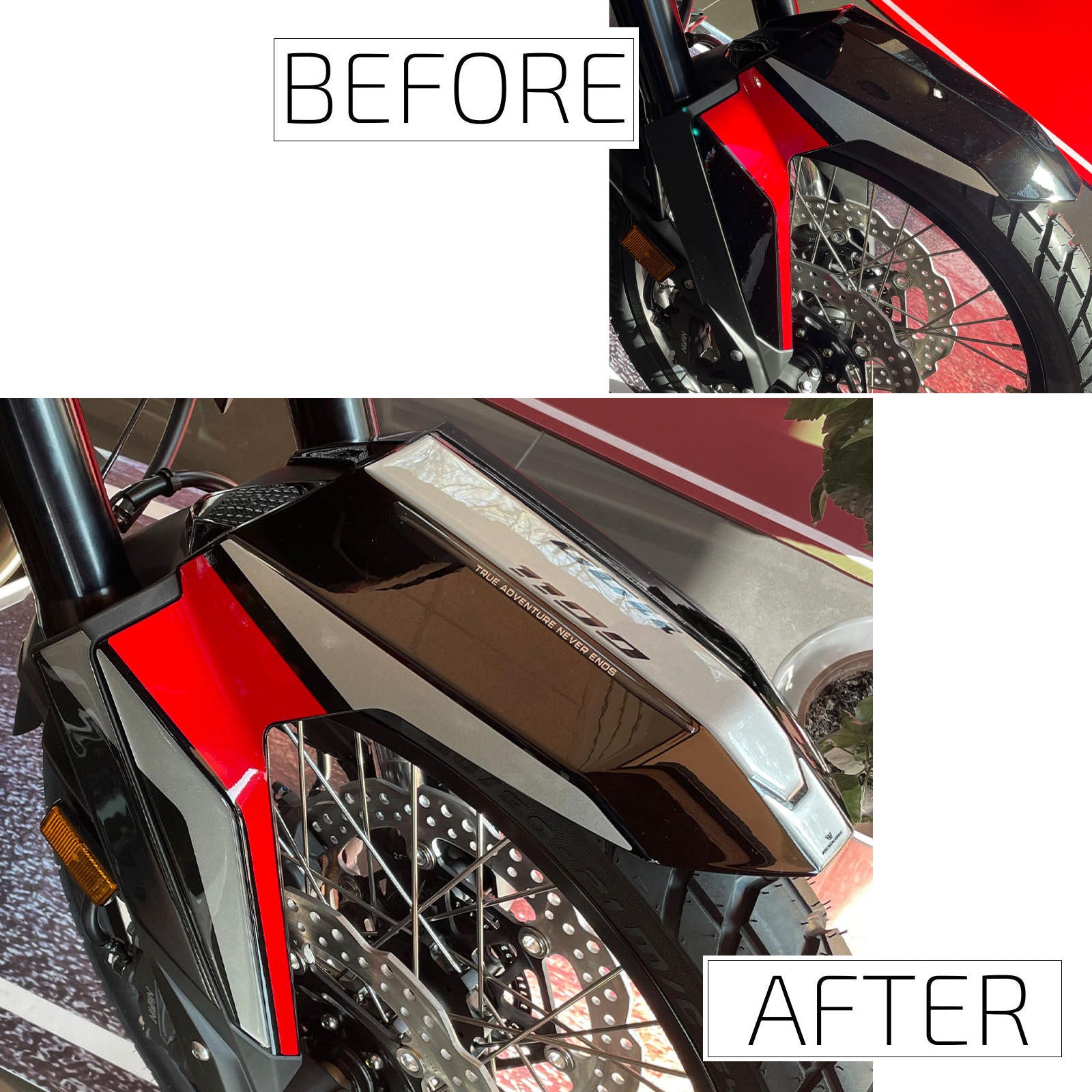 Resin Bike 3D Motorcycle Stickers - Front Fender | Honda CRF 1100 L Africa Twin 2022>2026 - Pyramid Motorcycle Accessories