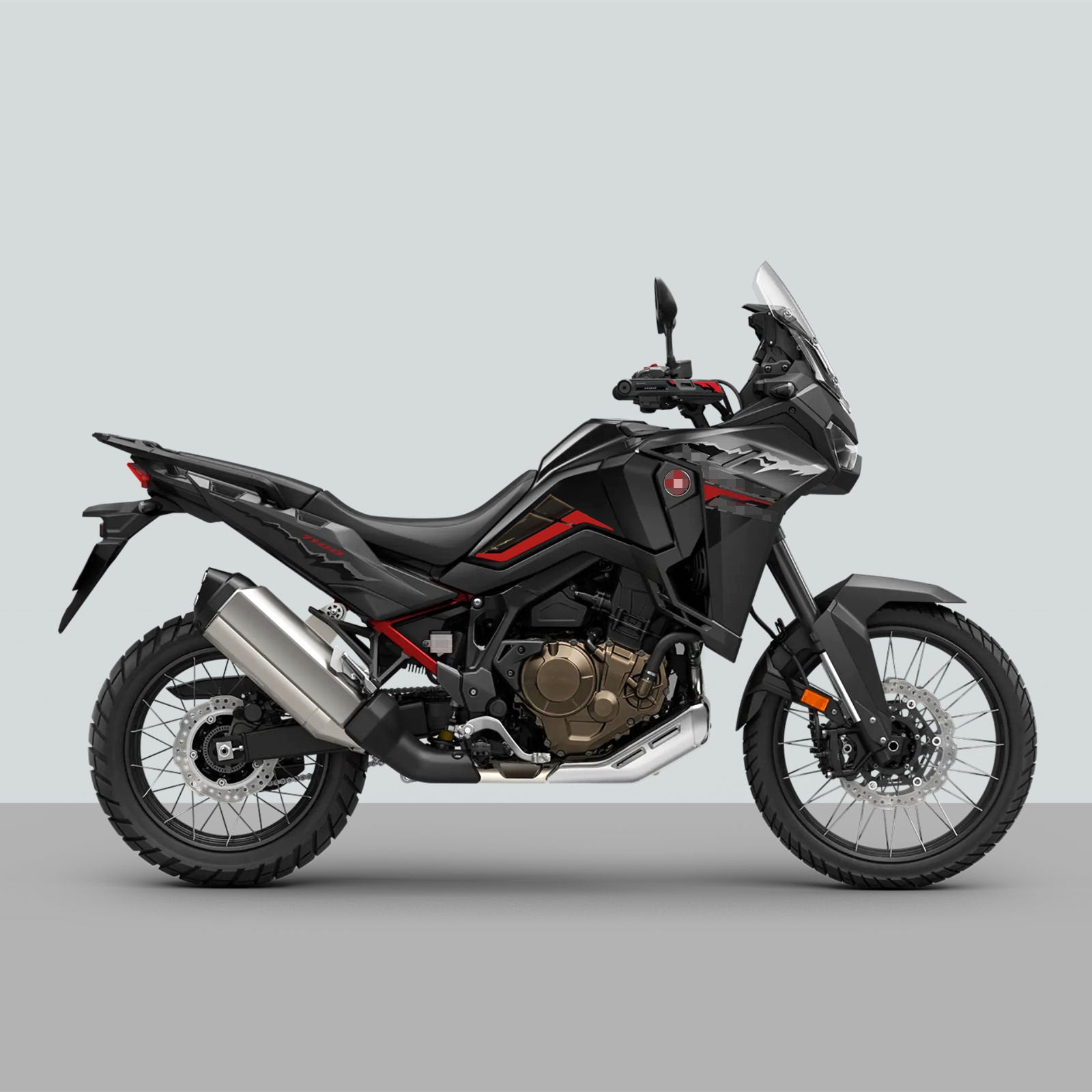 Resin Bike 3D Motorcycle Stickers - Basic Kit | Honda CRF 1100 L Africa Twin 2024>2026 Matte Ballistic Black Metallic - Pyramid Motorcycle Accessories