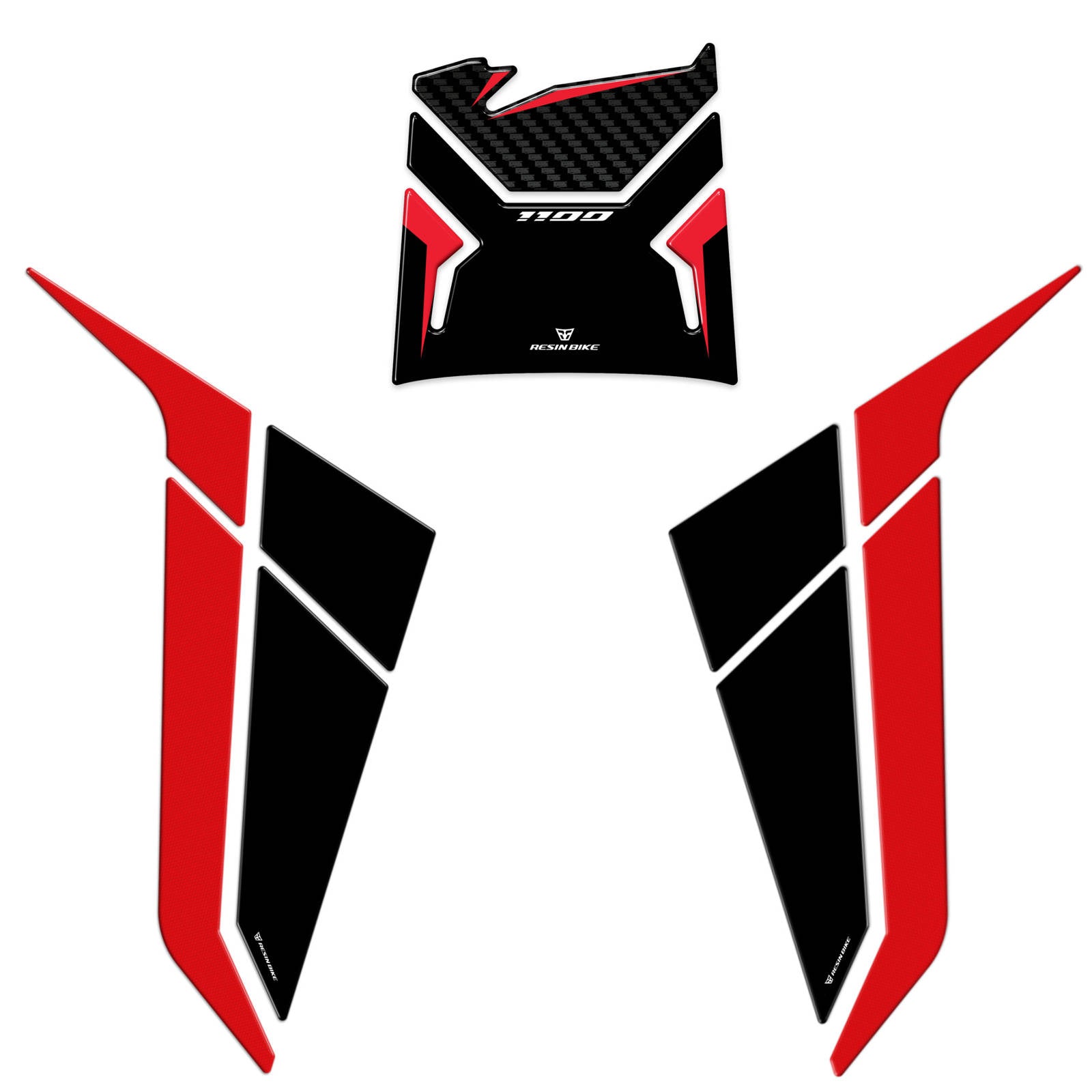 Resin Bike 3D Motorcycle Stickers - Basic Kit | Honda CRF 1100 L Africa Twin 2024>2026 Matte Ballistic Black Metallic - Pyramid Motorcycle Accessories