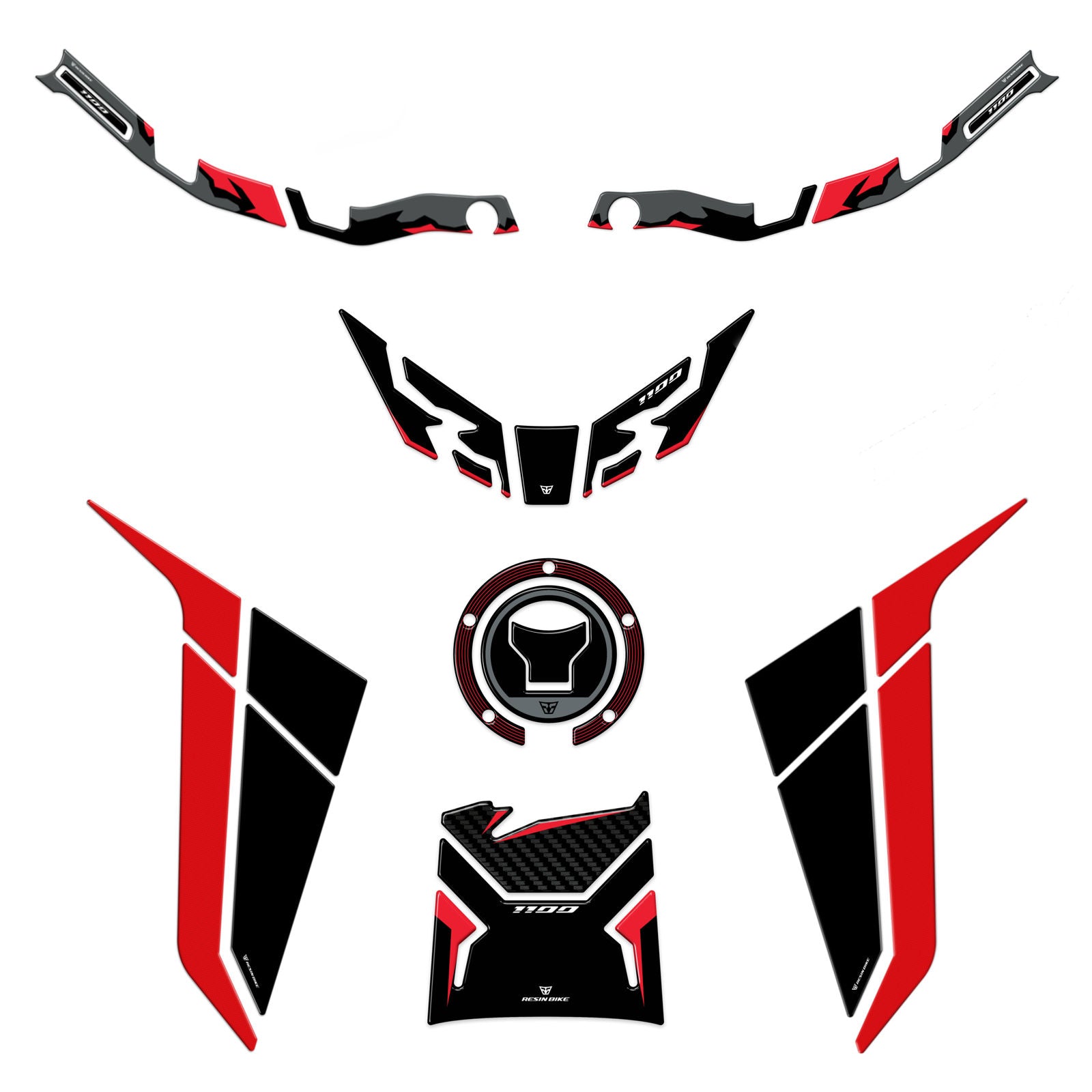 Resin Bike 3D Motorcycle Stickers - Full Kit | Honda CRF 1100 L Africa Twin 2024>2026 RB-1000757800006 - Pyramid Motorcycle Accessories