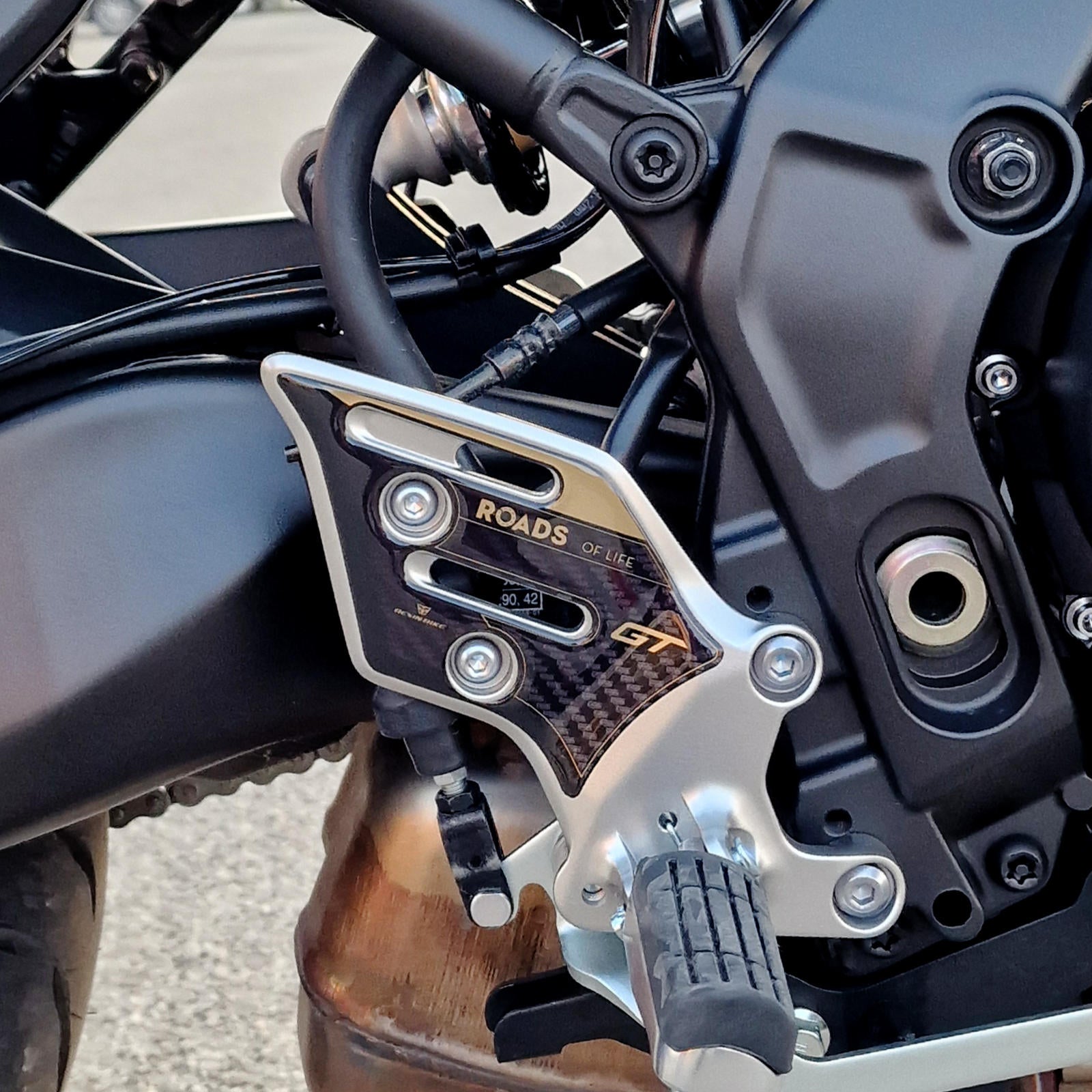 Resin Bike 3D Motorcycle Stickers - Heel Pads | Yamaha Tracer 9 GT 2025>2026 - Pyramid Motorcycle Accessories