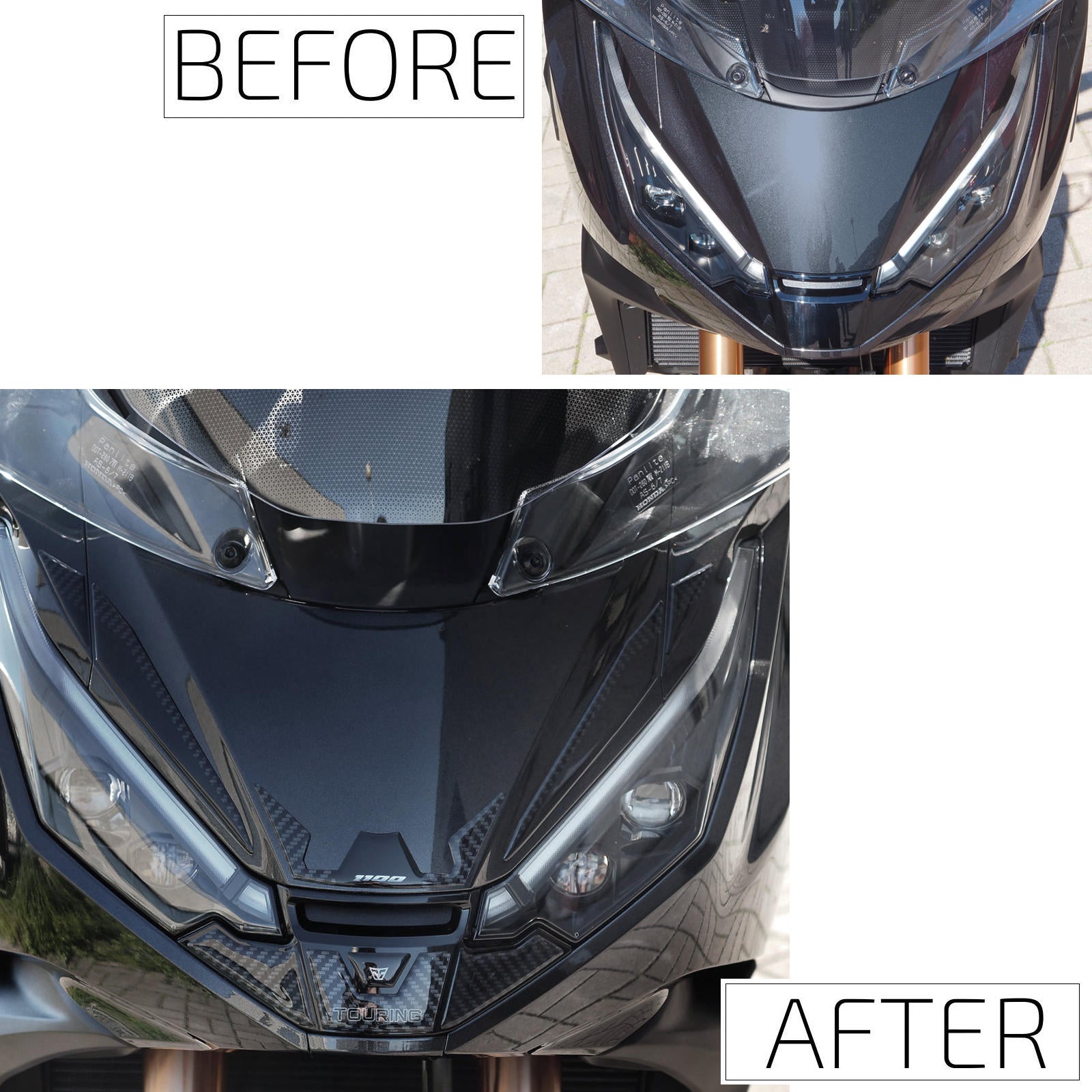Resin Bike 3D Motorcycle Stickers - Windshield | Honda NT 1100 2025>2026 - Pyramid Motorcycle Accessories