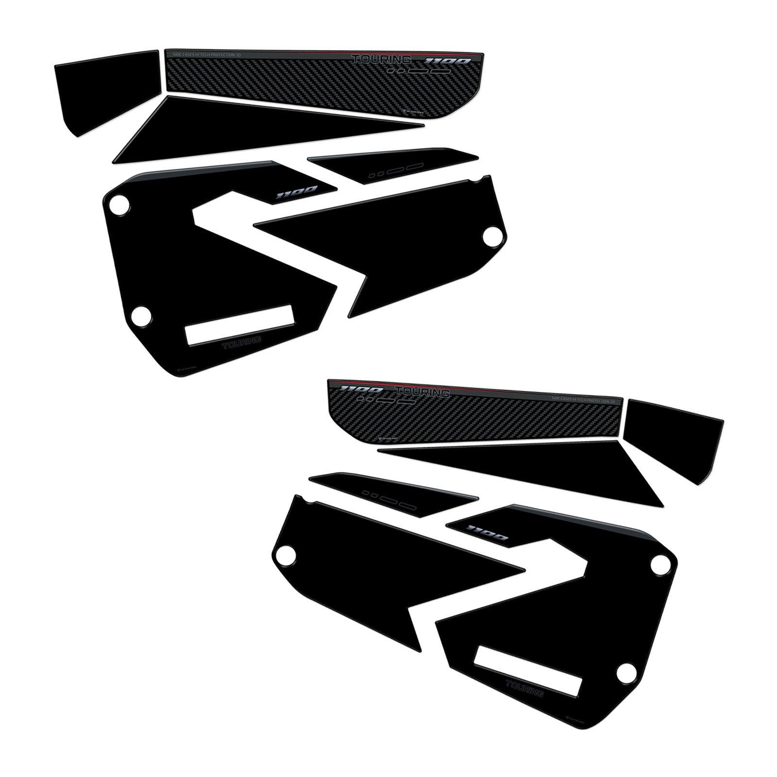 Resin Bike 3D Motorcycle Stickers - Panniers | Honda NT 1100 2025>2026 RB-1000765000009 - Pyramid Motorcycle Accessories