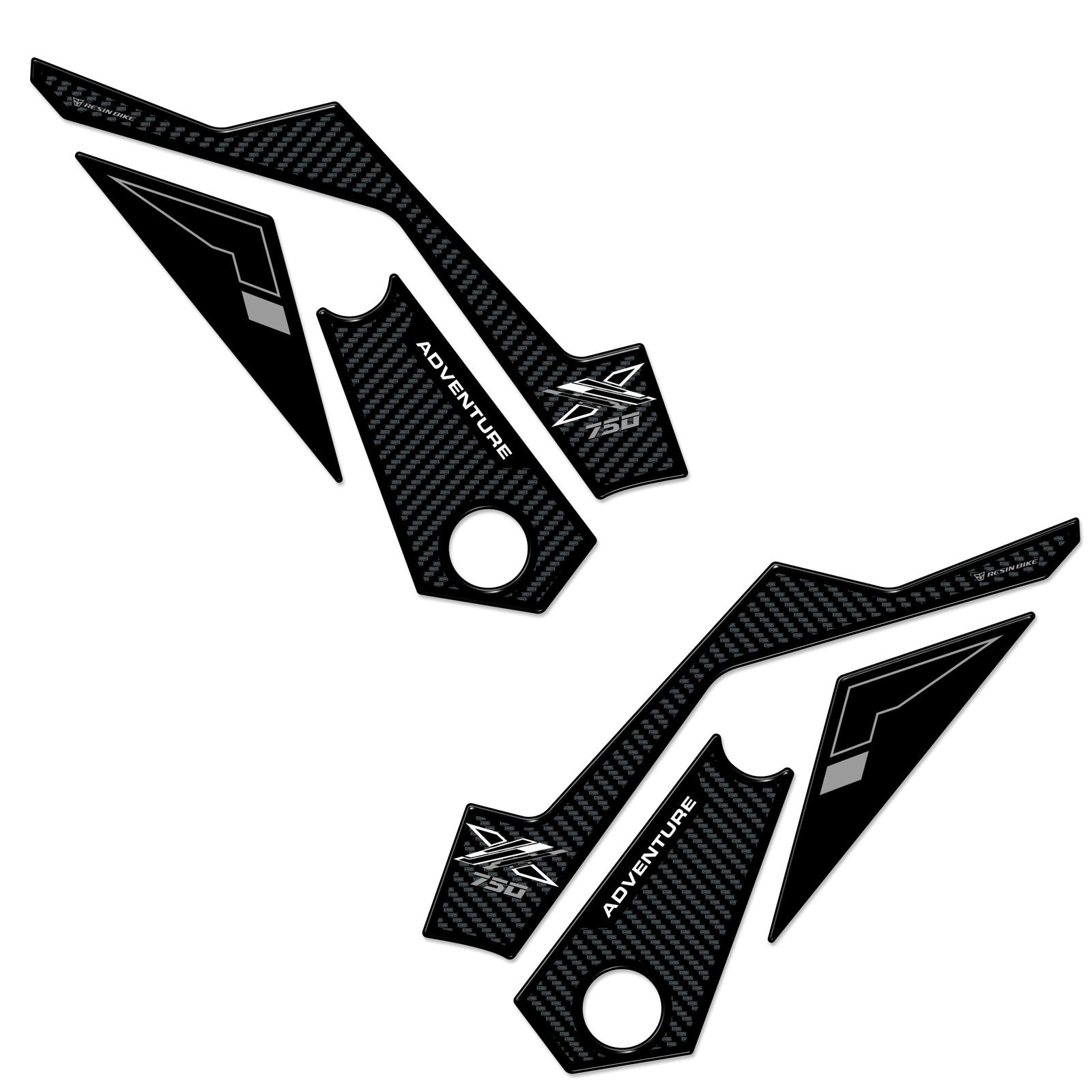 Resin Bike 3D Motorcycle Stickers - Heel Pads | Honda X-Adv 2021>2026 - Pyramid Motorcycle Accessories