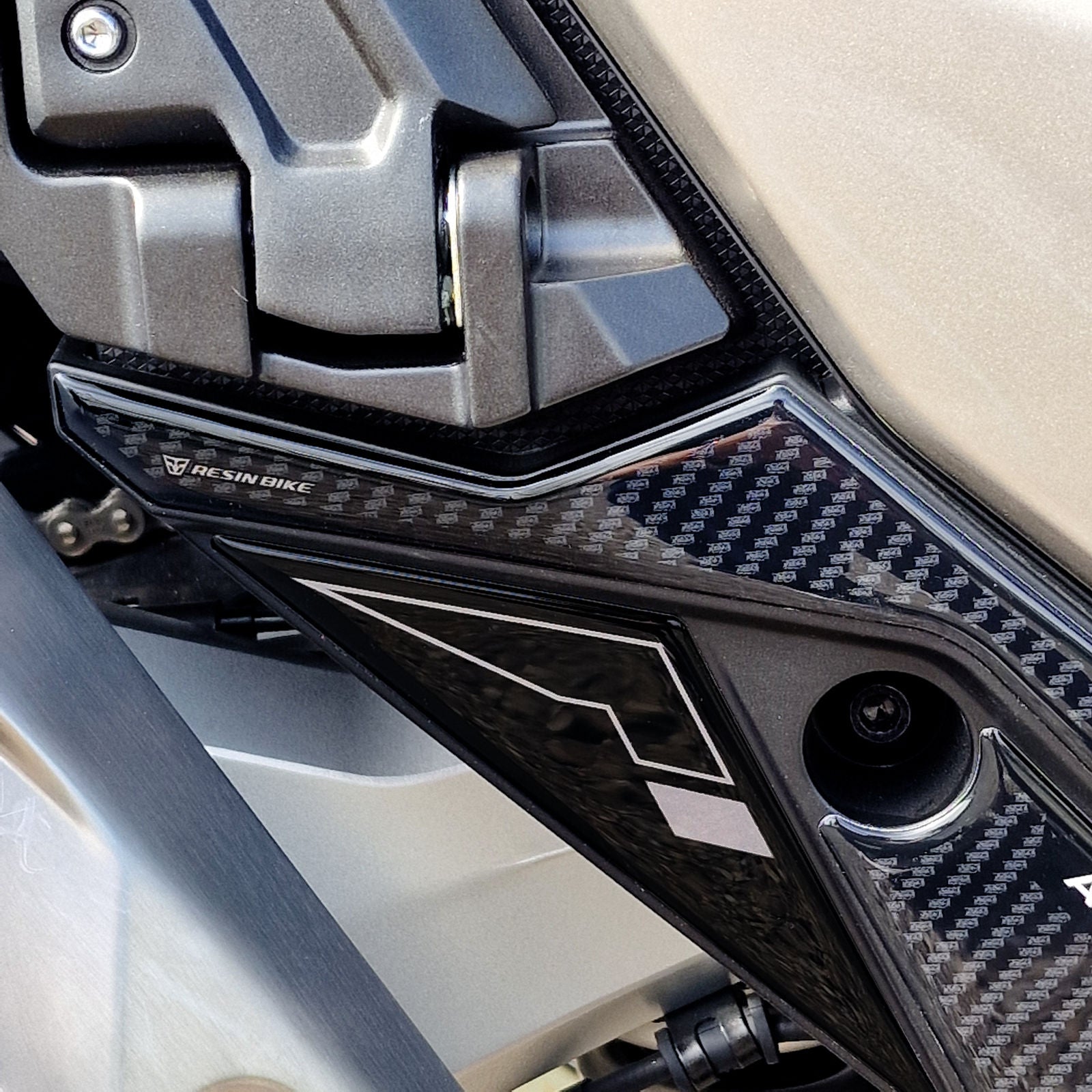 Resin Bike 3D Motorcycle Stickers - Heel Pads | Honda X-Adv 2021>2026 - Pyramid Motorcycle Accessories