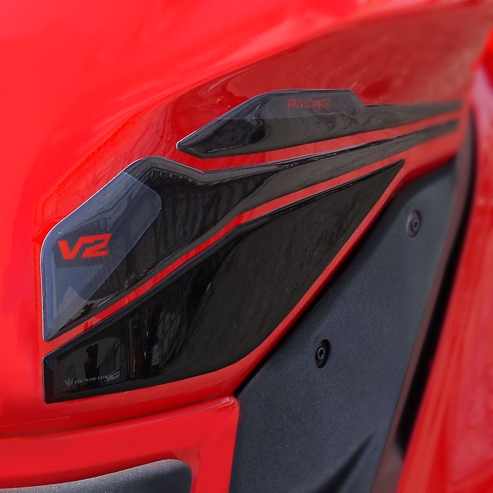 Resin Bike 3D Motorcycle Stickers - Tank Sides | Ducati Panigale V2 2025>2026 - Pyramid Motorcycle Accessories