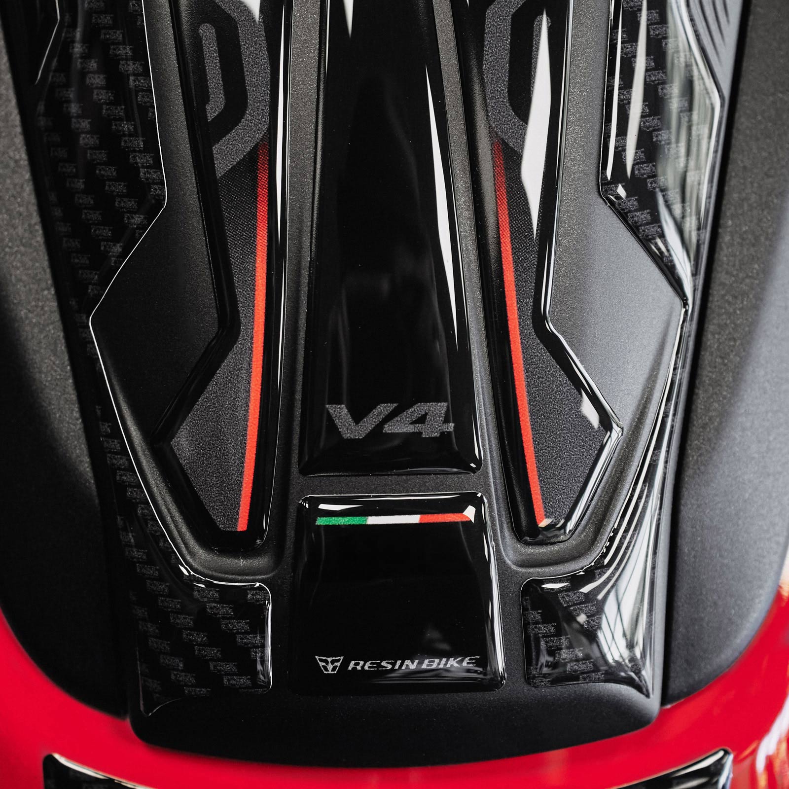 Resin Bike 3D Motorcycle Stickers - Tank Pad | Ducati Multistrada V4/V4 S 2024>2026 - Pyramid Motorcycle Accessories