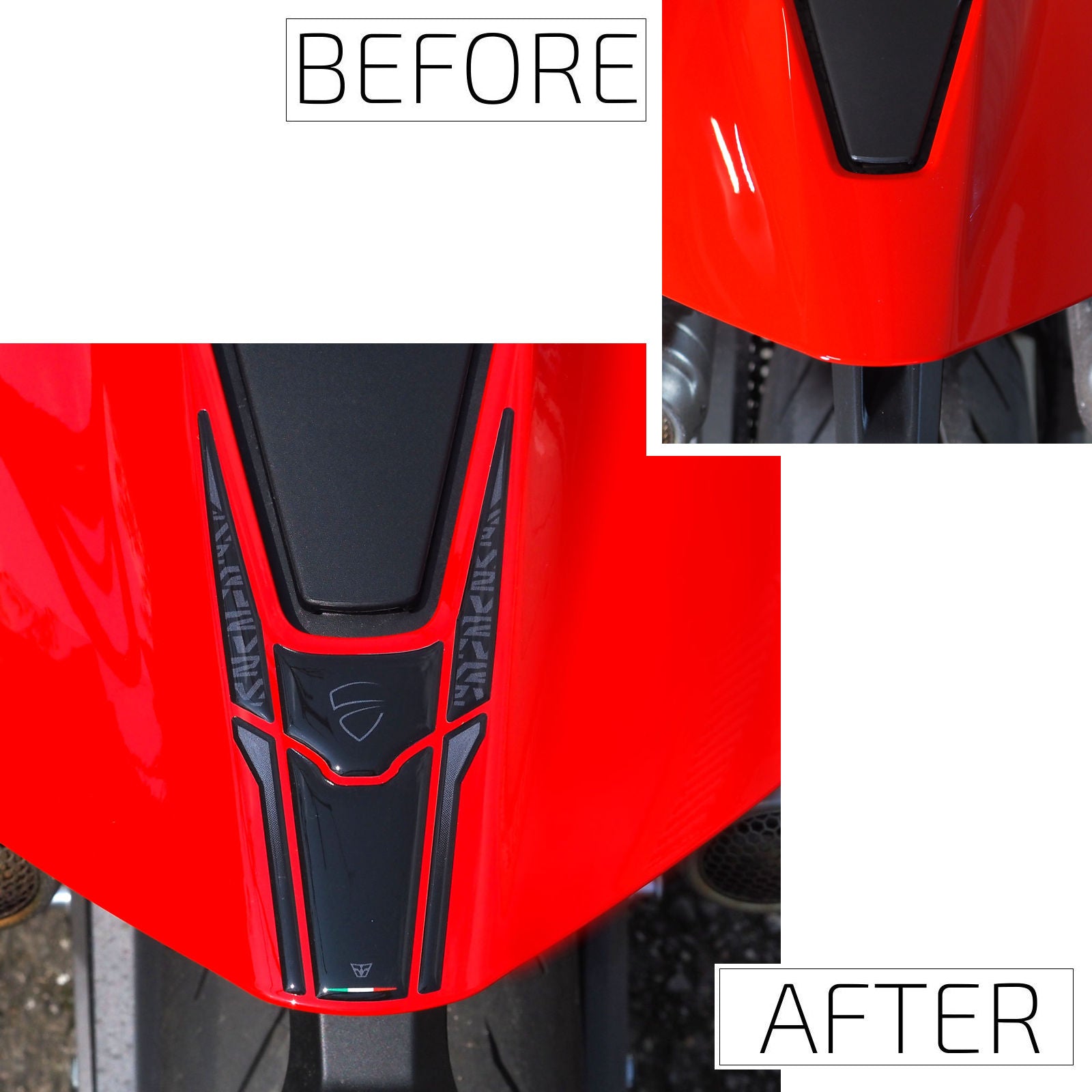 Resin Bike 3D Motorcycle Stickers - Tail Section | Ducati Panigale V2 2025>2026 - Pyramid Motorcycle Accessories
