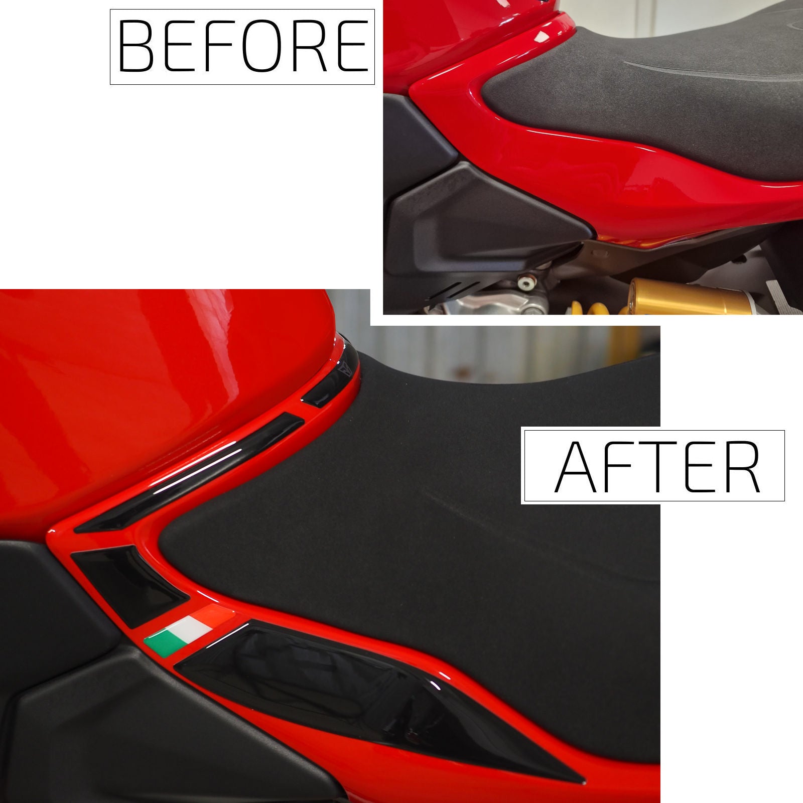 Resin Bike 3D Motorcycle Stickers - Underseat | Ducati Panigale V2 2025>2026 - Pyramid Motorcycle Accessories