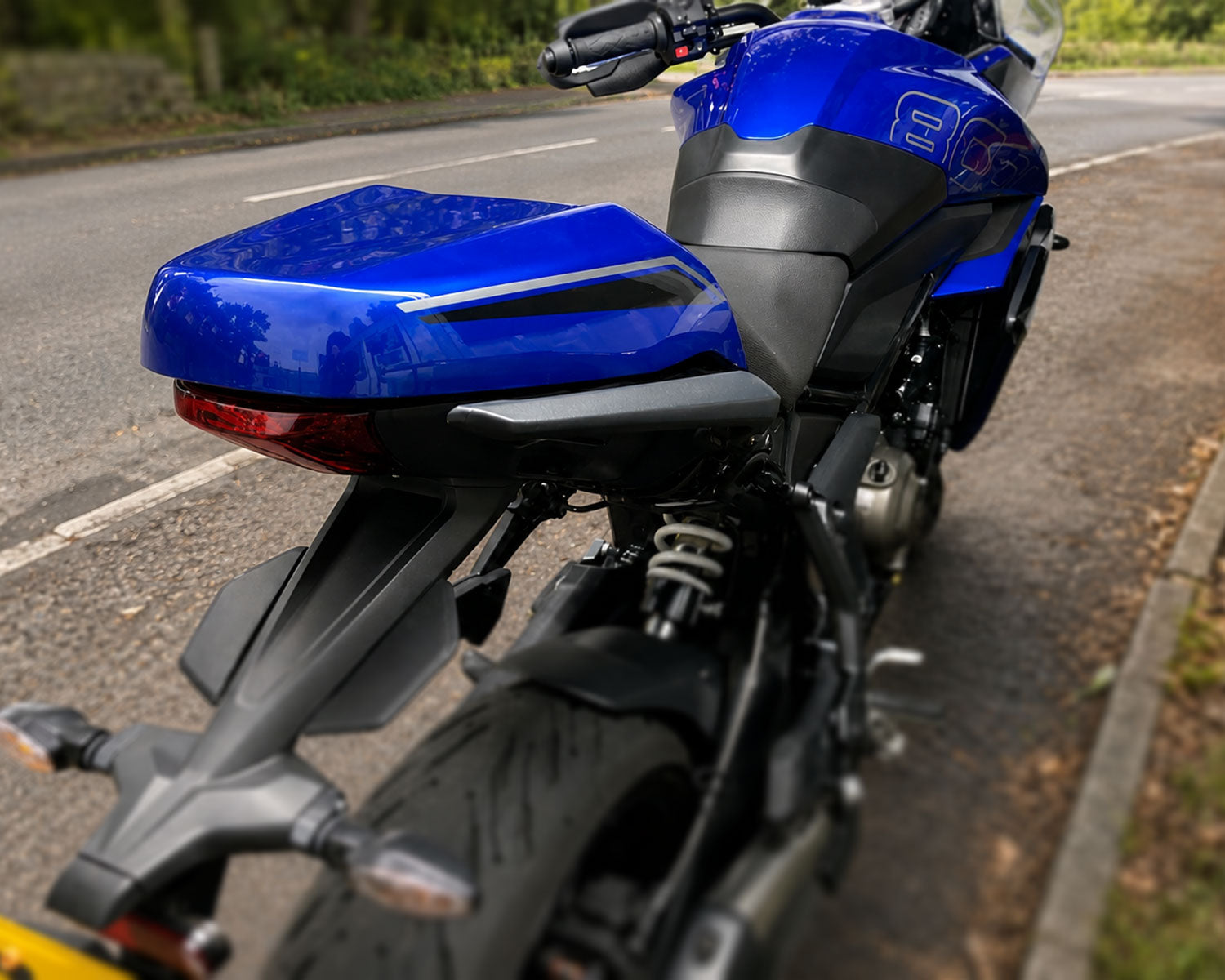 Pyramid Seat Cowl | Caspian Blue | Triumph Tiger Sport 800 2025>Current - Pyramid Motorcycle Accessories