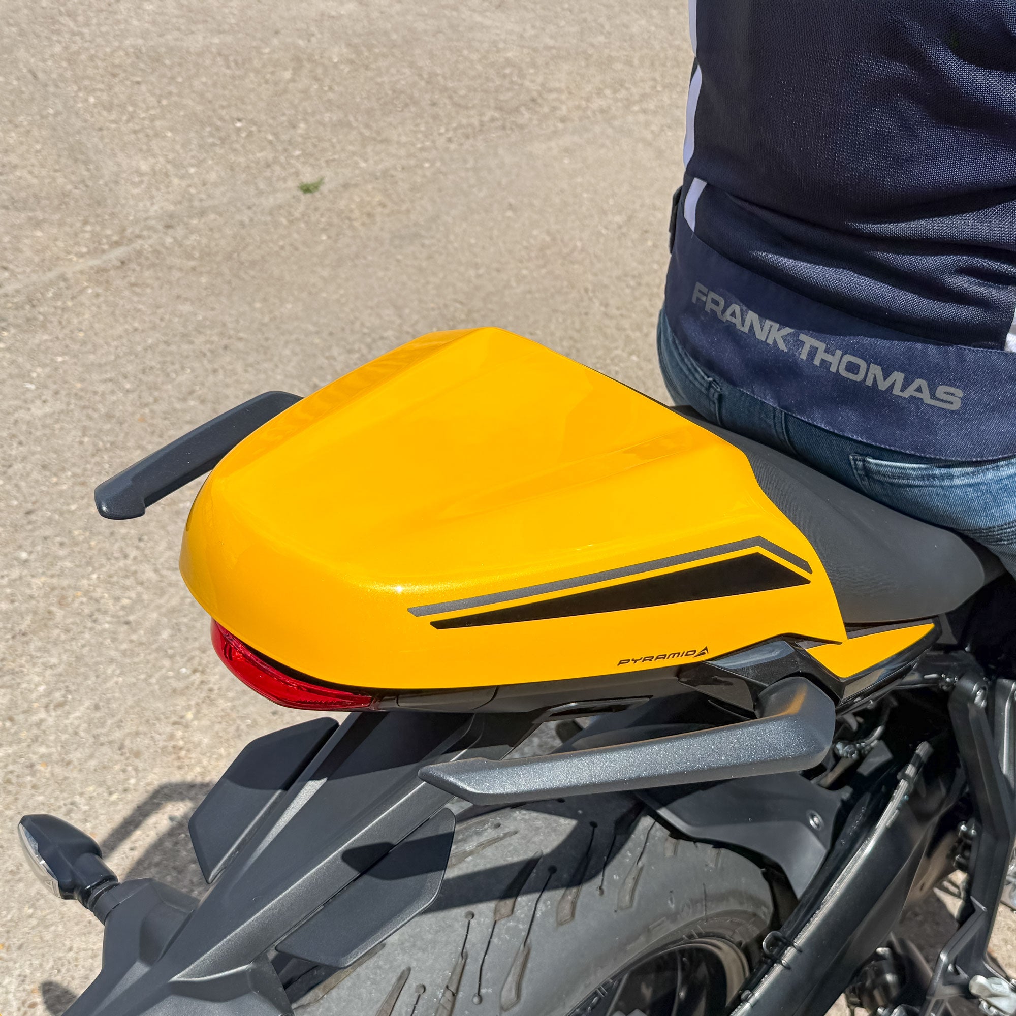 Pyramid Seat Cowl | Cosmic Yellow | Triumph Tiger Sport 800 2025>Current - Pyramid Motorcycle Accessories