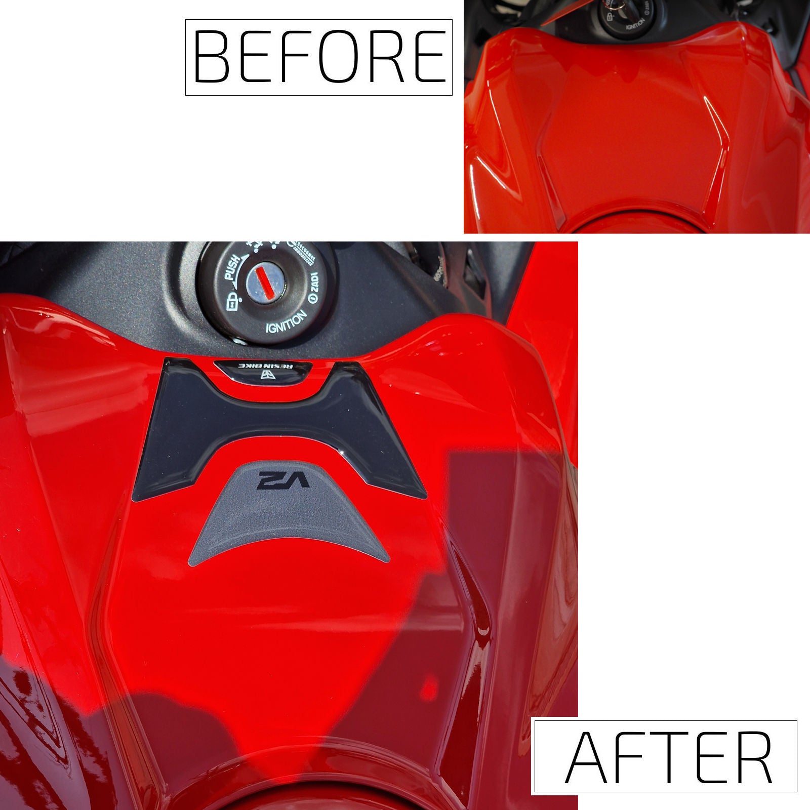 Resin Bike 3D Motorcycle Stickers - Key Area | Ducati Panigale V2 2025>2026 - Pyramid Motorcycle Accessories