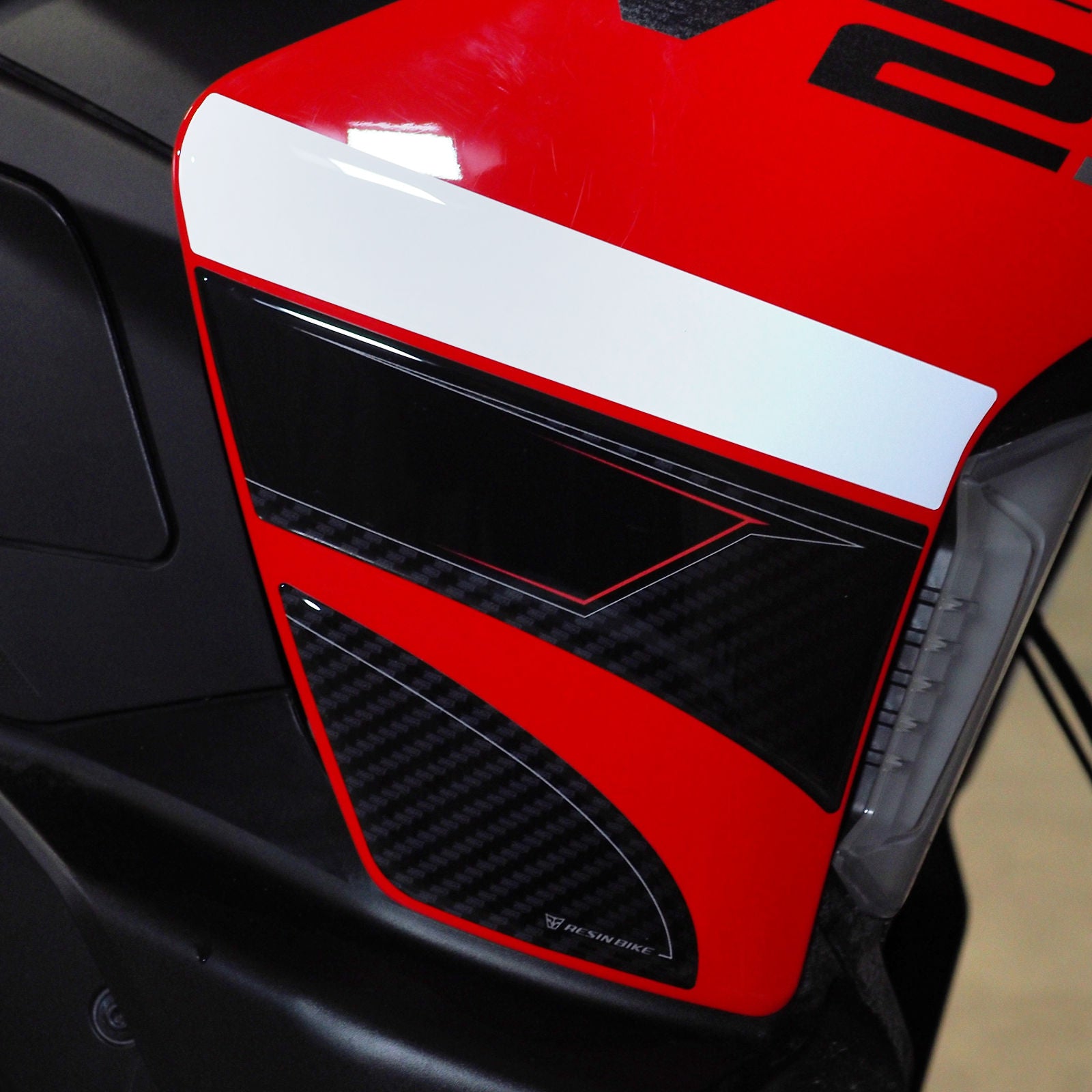 Resin Bike 3D Motorcycle Stickers - Tank Kit | Ducati Multistrada V2/V2S 2025>Current - Pyramid Motorcycle Accessories