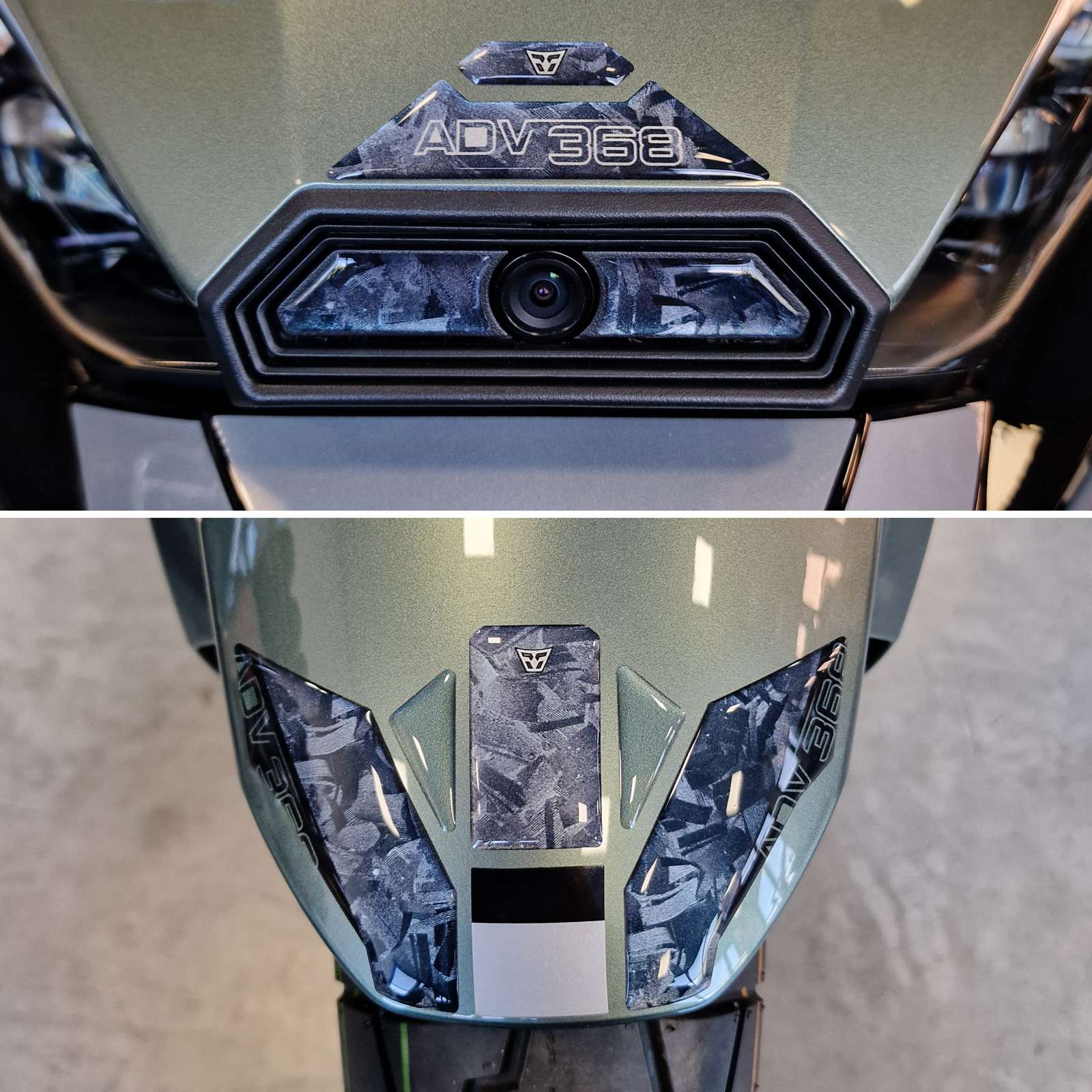 Resin Bike 3D Motorcycle Stickers - Frontal Area | Zontes ZT368T-G 2025>2026 - Pyramid Motorcycle Accessories
