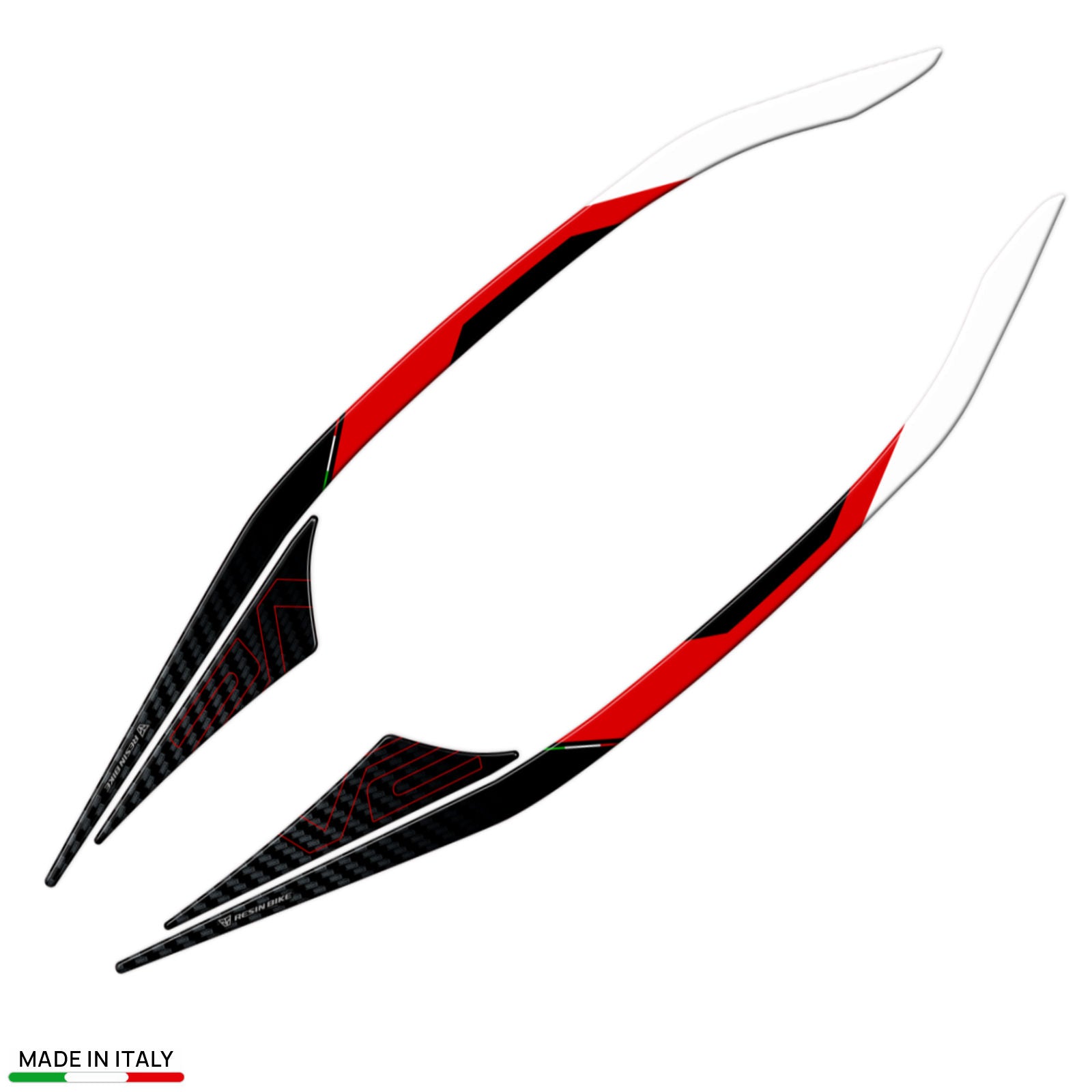 Resin Bike 3D Motorcycle Stickers - Passenger Handles | Ducati Multistrada V2/V2S 2025>Current - Pyramid Motorcycle Accessories