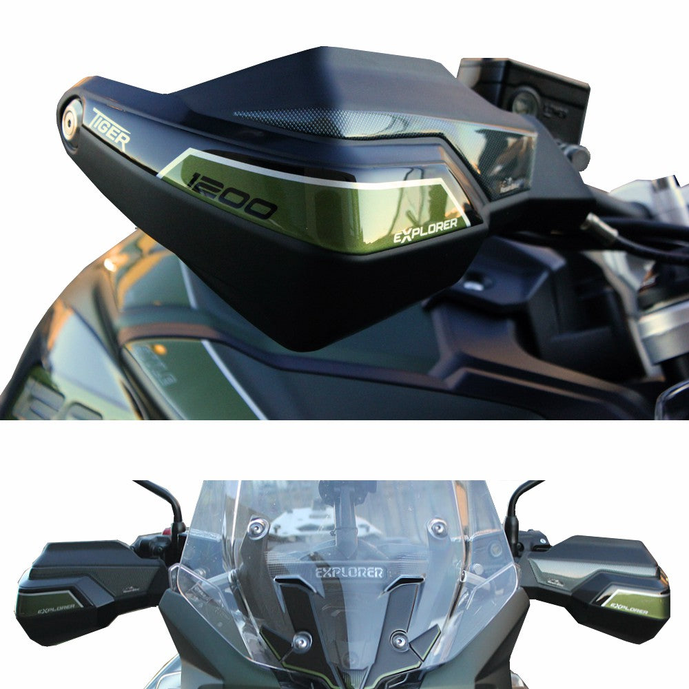 Resin Bike 3D Motorcycle Stickers - Handguards | Triumph Tiger 1200 2016>2020 - Pyramid Motorcycle Accessories