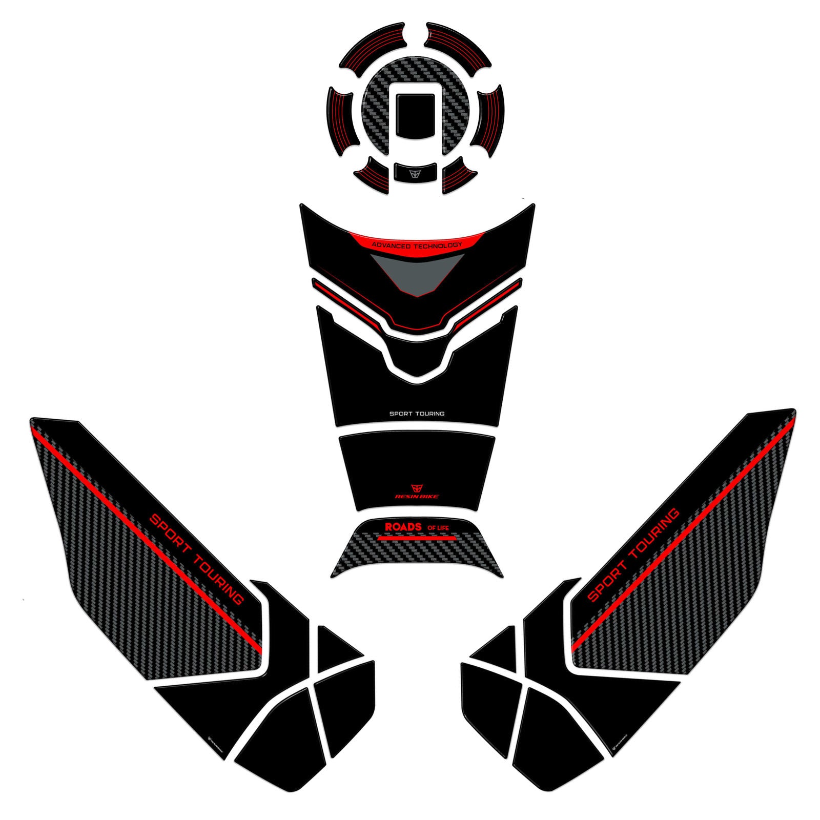 Resin Bike 3D Motorcycle Stickers - Basic Kit | Yamaha Tracer 9 2025>2026 - Pyramid Motorcycle Accessories