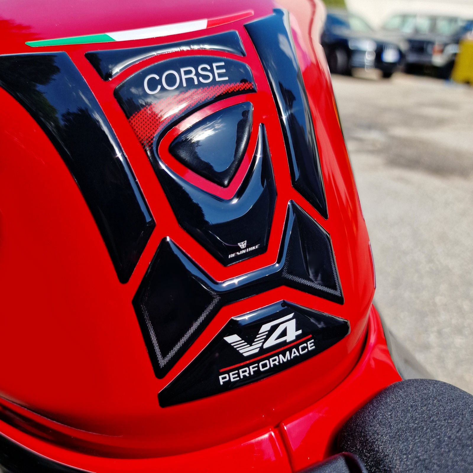Resin Bike 3D Motorcycle Stickers - Tank Pad | Ducati Panigale/Streetfighter V4 / V4 S 2025>2026 - Pyramid Motorcycle Accessories