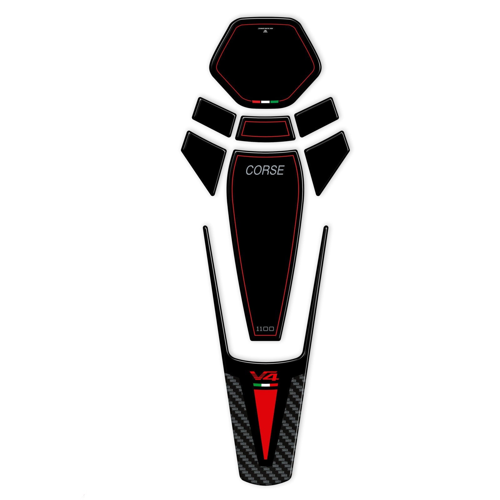 Resin Bike 3D Motorcycle Stickers - Tail Section | Ducati Panigale/Streetfighter V4 / V4 S 2025>2026 - Pyramid Motorcycle Accessories