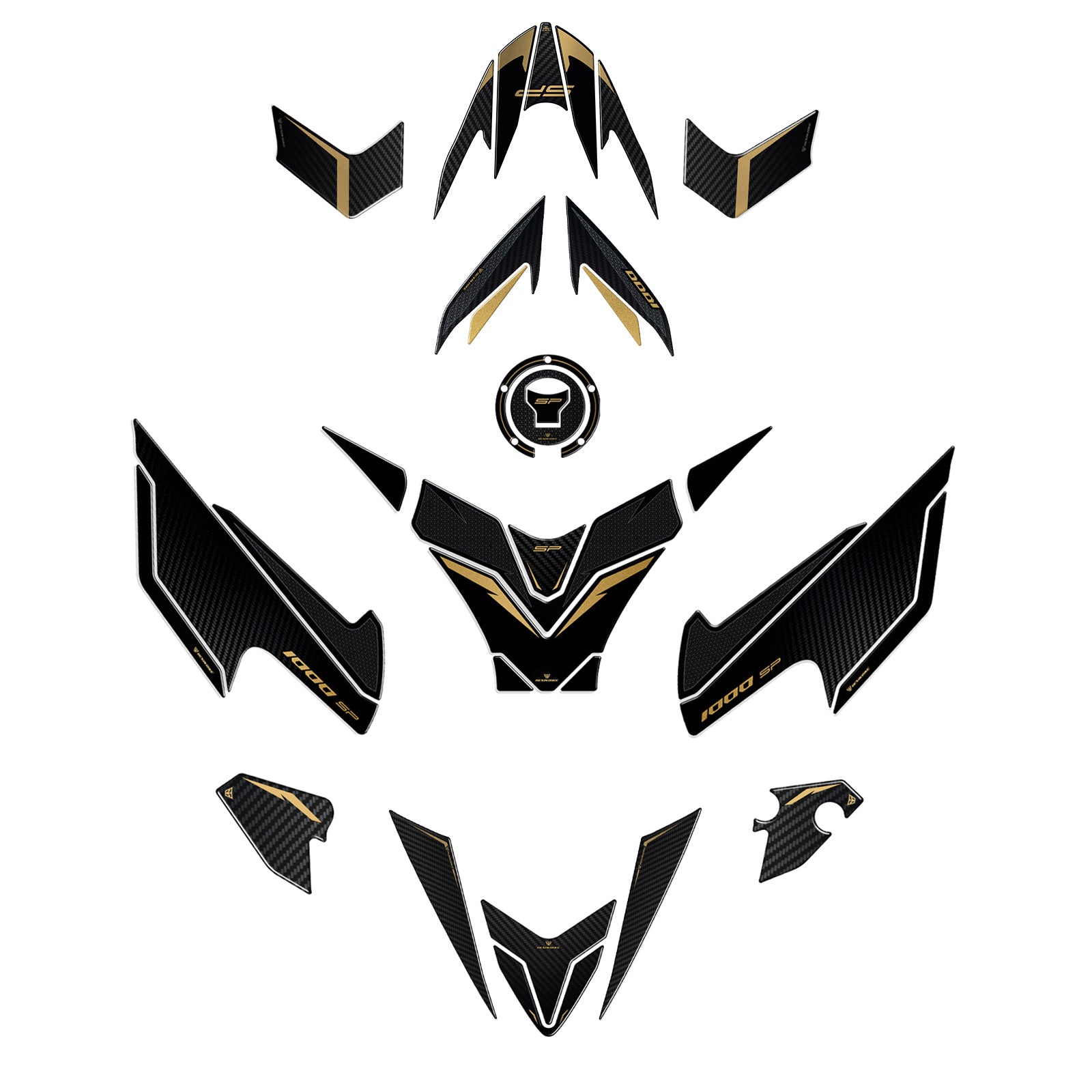 Resin Bike 3D Motorcycle Stickers - Tank Kit | Honda CB1000 Hornet SP 2025>Current - Pyramid Motorcycle Accessories