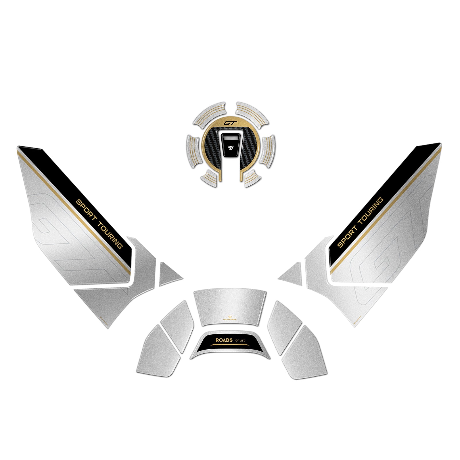 Resin Bike 3D Motorcycle Stickers - Basic Kit | Yamaha Tracer 9 GT 2025>2026 RB-1000778100000 - Pyramid Motorcycle Accessories