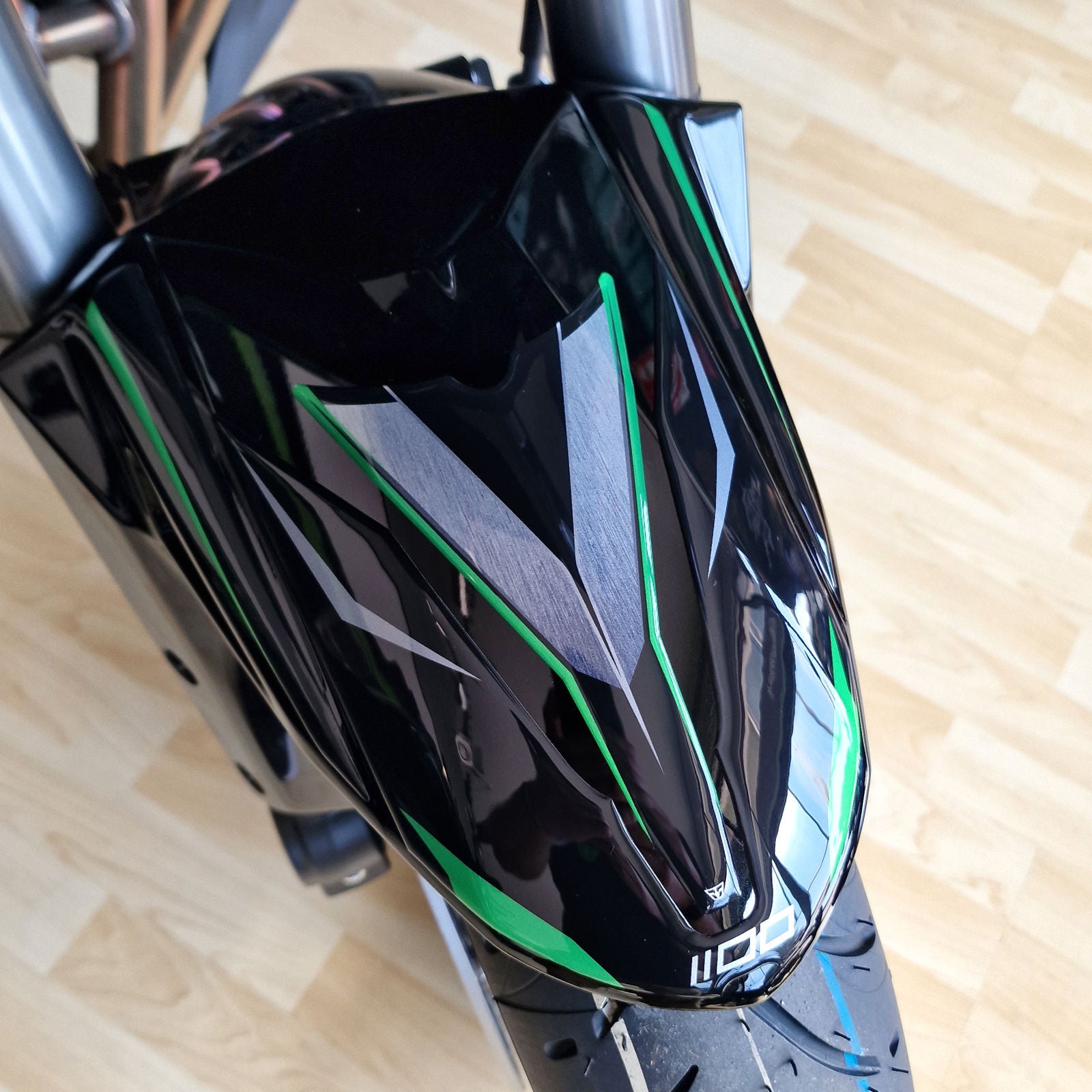 Resin Bike 3D Motorcycle Stickers - Front Fender | Kawasaki Versys 1100 2025>2026 - Pyramid Motorcycle Accessories