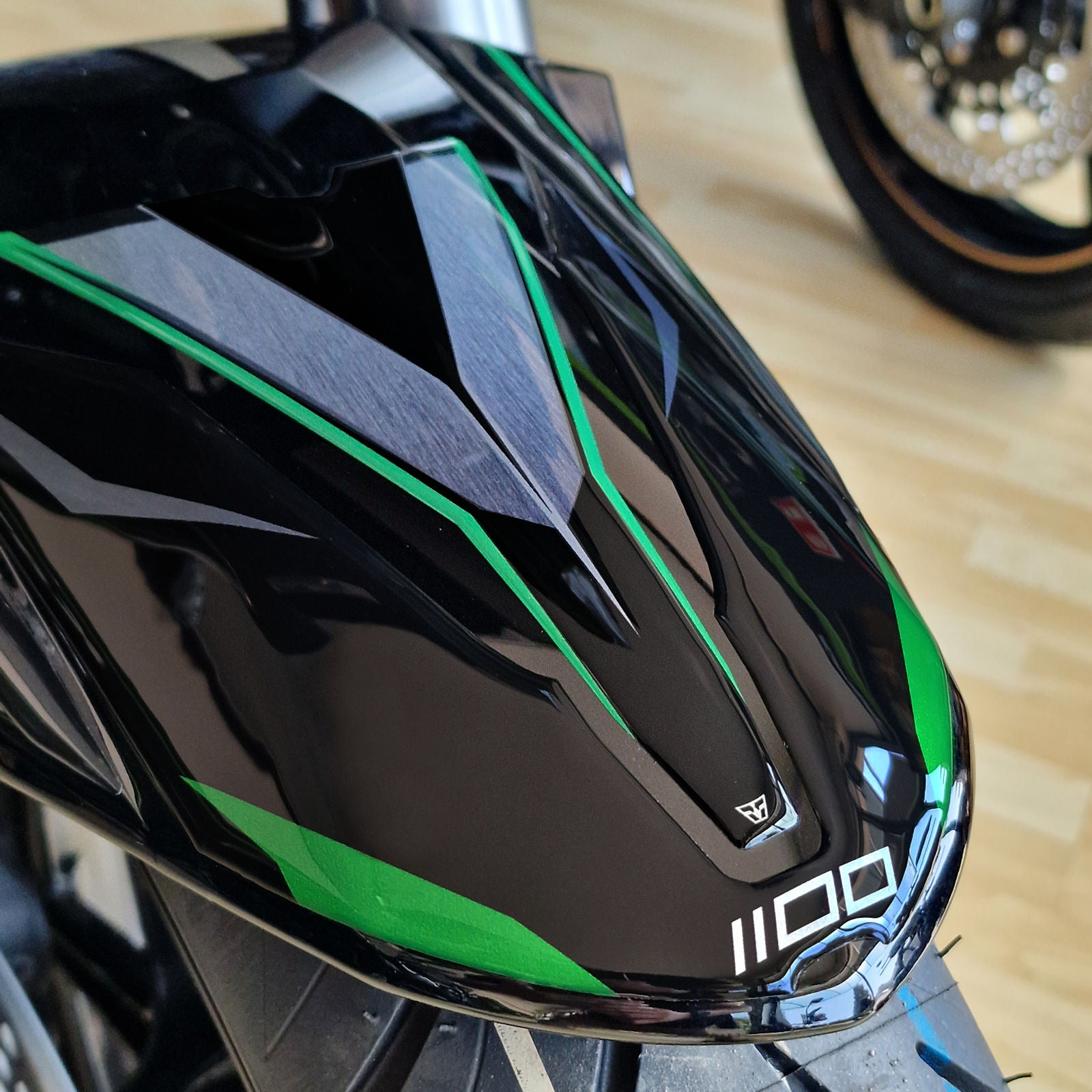 Resin Bike 3D Motorcycle Stickers - Front Fender | Kawasaki Versys 1100 2025>2026 - Pyramid Motorcycle Accessories